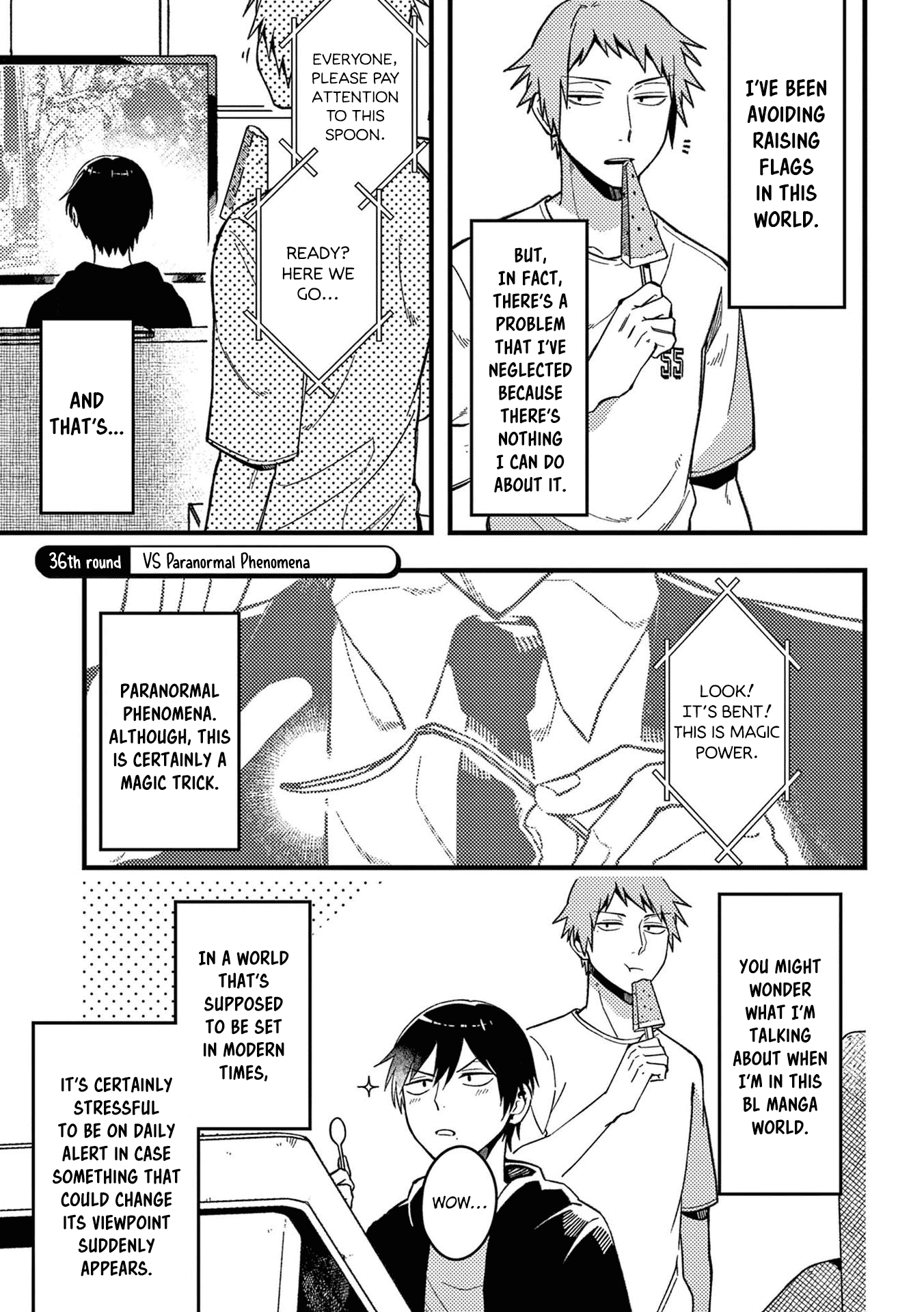 A World Where Everything Definitely Becomes BL vs. The Man Who Definitely Doesn't Want To Be In A BL Chapter 36 page 7 - Chapter 36: VS Paranormal Phenomena
