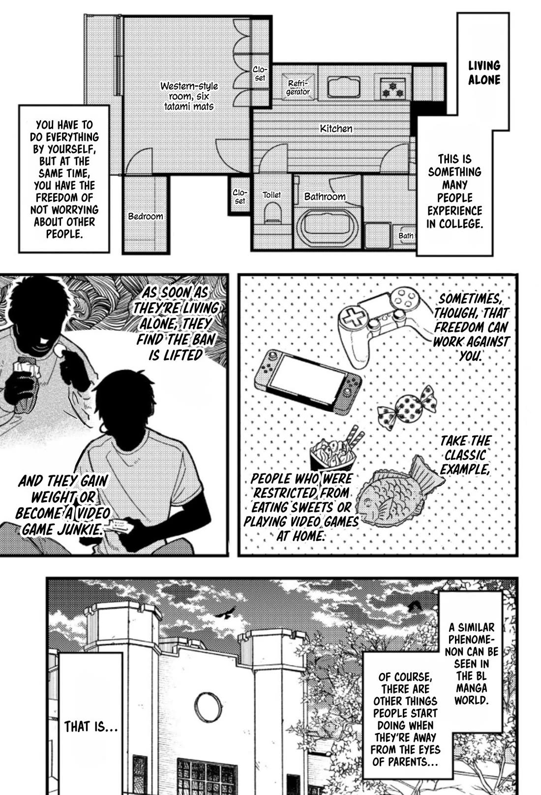 A World Where Everything Definitely Becomes BL vs. The Man Who Definitely Doesn't Want To Be In A BL Chapter 68 page 1 - Chapter 68: VS Living Alone