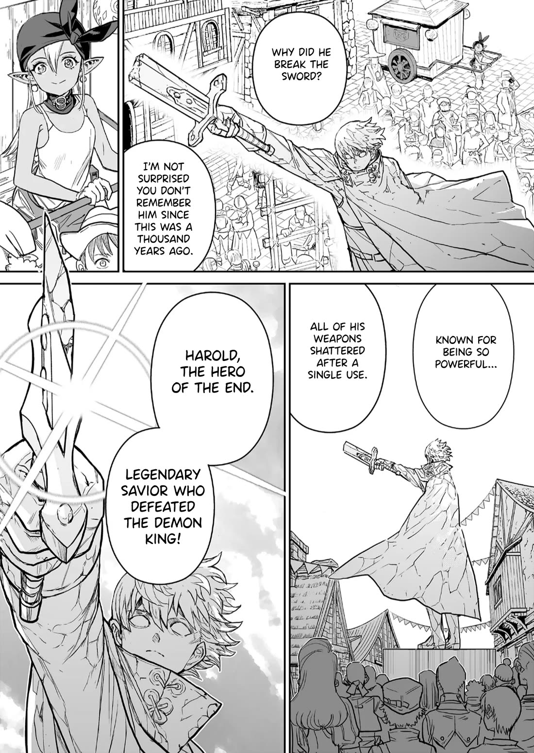 Abandoned: The Hero Who's So Strong He Breaks Every Weapon and the Elf Weaponsmith Chapter 1 page 11 - Chapter 1: Unneeded