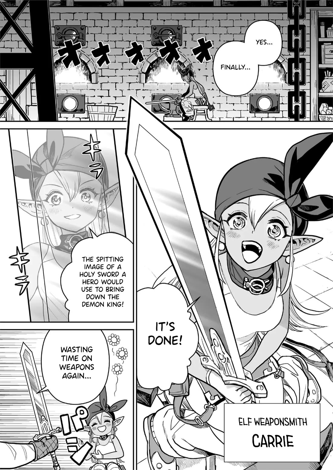 Abandoned: The Hero Who's So Strong He Breaks Every Weapon and the Elf Weaponsmith Chapter 1 page 2 - Chapter 1: Unneeded