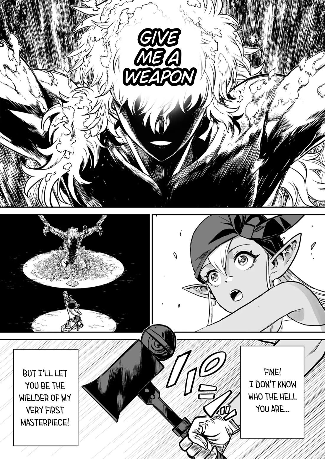 Abandoned: The Hero Who's So Strong He Breaks Every Weapon and the Elf Weaponsmith Chapter 1 page 32 - Chapter 1: Unneeded