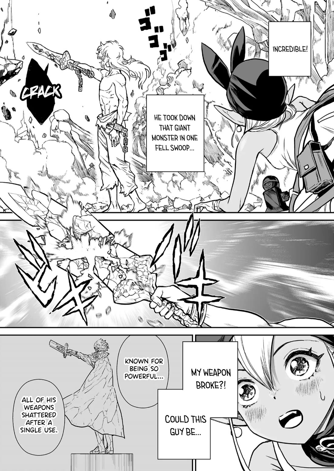 Abandoned: The Hero Who's So Strong He Breaks Every Weapon and the Elf Weaponsmith Chapter 1 page 46 - Chapter 1: Unneeded