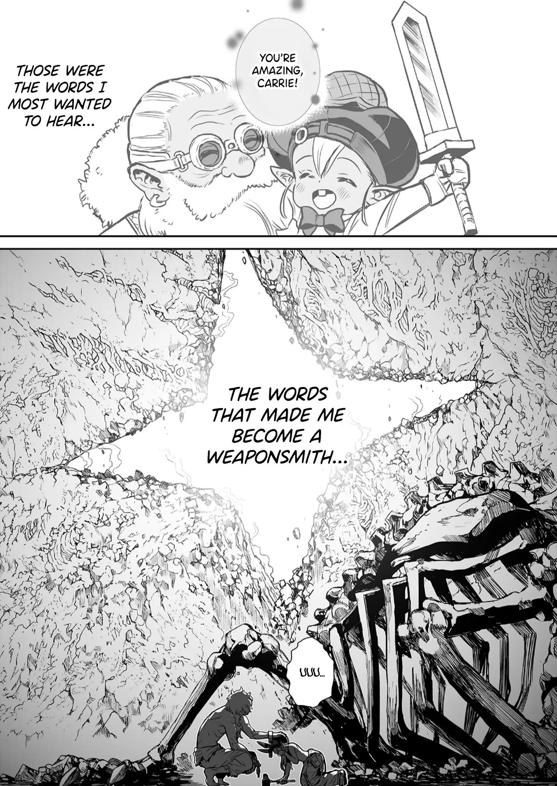 Abandoned: The Hero Who's So Strong He Breaks Every Weapon and the Elf Weaponsmith Chapter 1 page 49 - Chapter 1: Unneeded