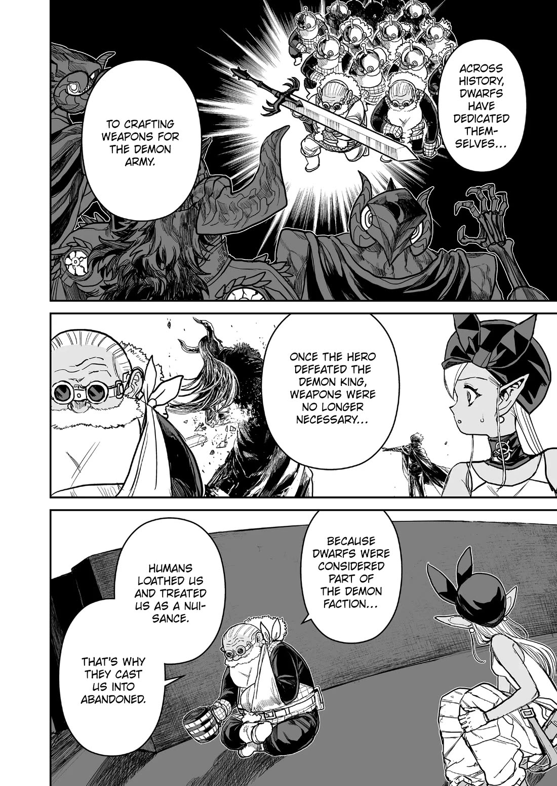Abandoned: The Hero Who's So Strong He Breaks Every Weapon and the Elf Weaponsmith Chapter 17 page 14 - Chapter 17: Built Together, Destroyed Together