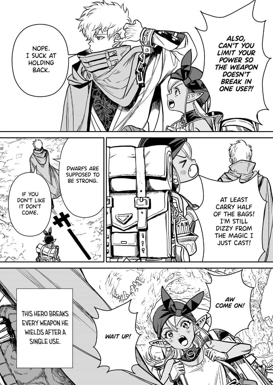 Abandoned: The Hero Who's So Strong He Breaks Every Weapon and the Elf Weaponsmith Chapter 2 page 25 - Chapter 2: Disconnected Feelings