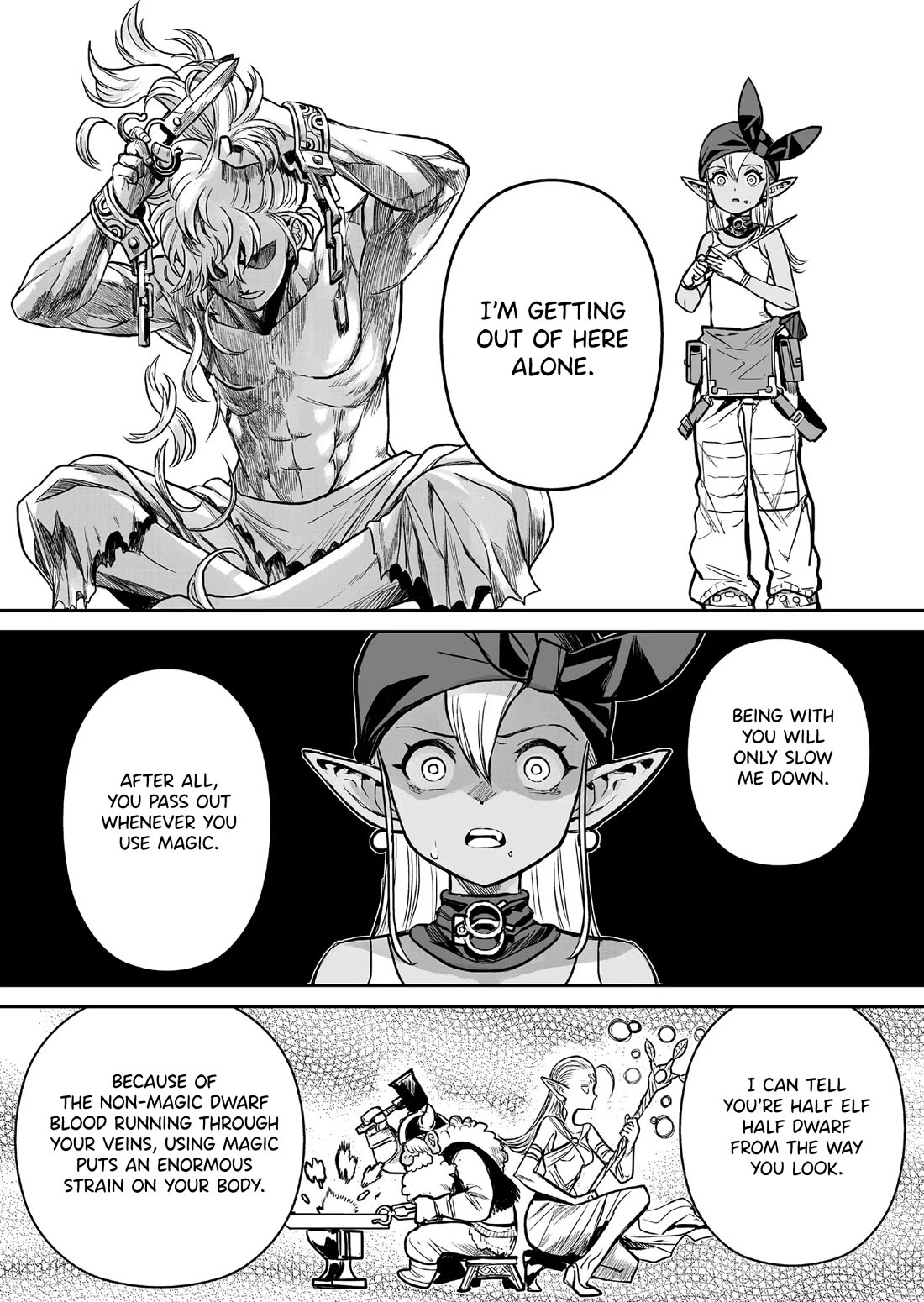 Abandoned: The Hero Who's So Strong He Breaks Every Weapon and the Elf Weaponsmith Chapter 2 page 9 - Chapter 2: Disconnected Feelings