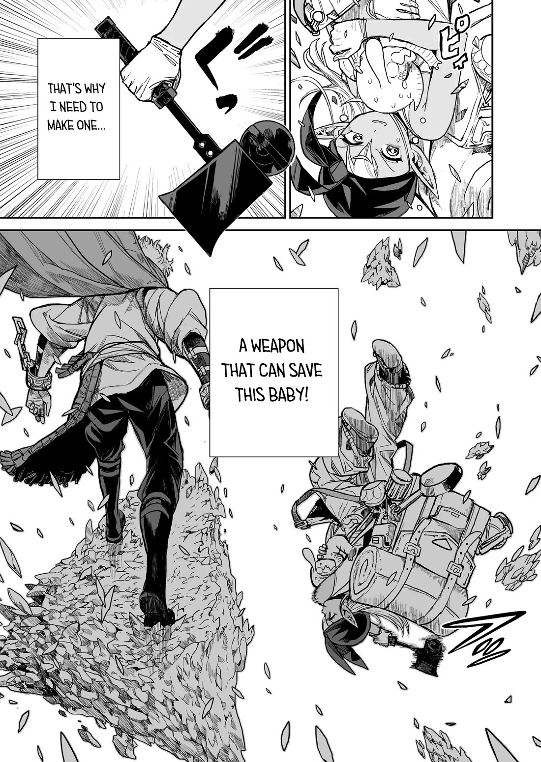 Abandoned: The Hero Who's So Strong He Breaks Every Weapon and the Elf Weaponsmith Chapter 5 page 9 - Chapter 5: A Weapon to Kill, A Weapon to Save