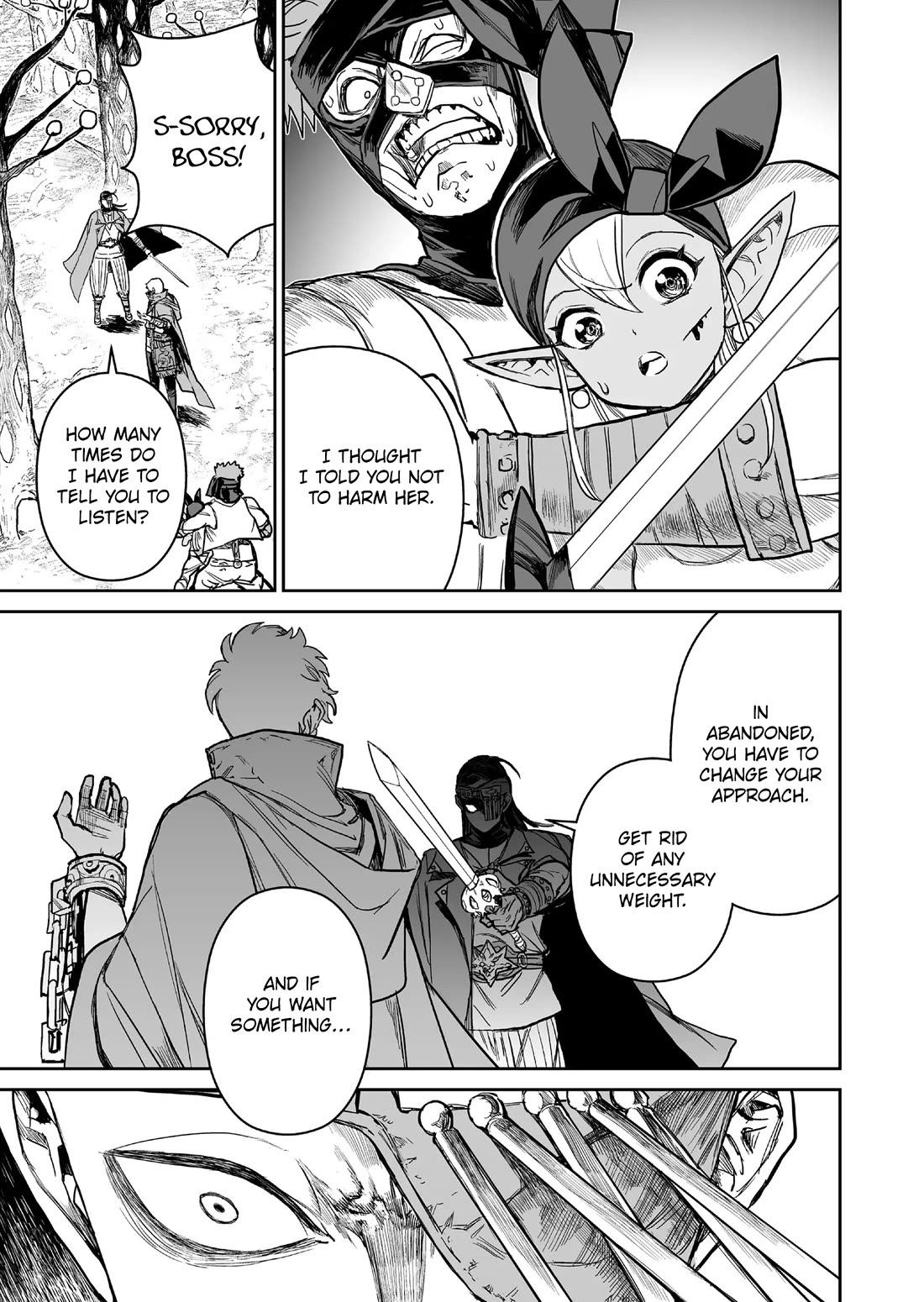 Abandoned: The Hero Who's So Strong He Breaks Every Weapon and the Elf Weaponsmith Chapter 7 page 11 - Chapter 7: Pillaging