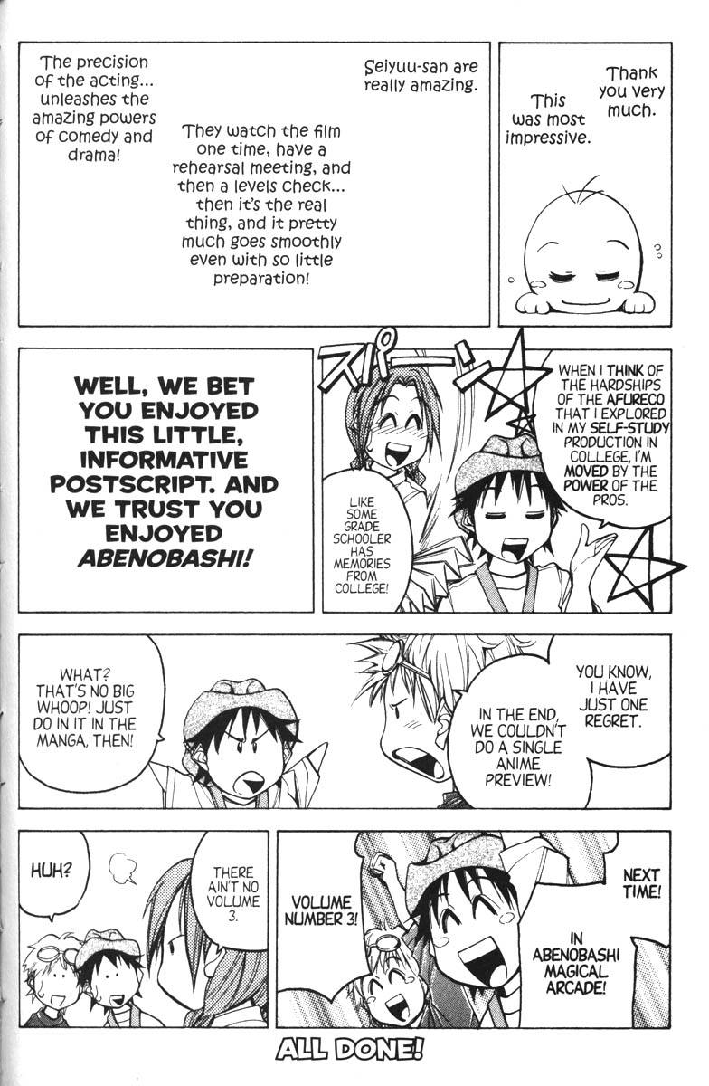 Abenobashi Magical Shopping Arcade Chapter 12 page 38 - Chapter 12: Final World - Settle the Score! Abenobashi. Magical Shopping Arcade [END]