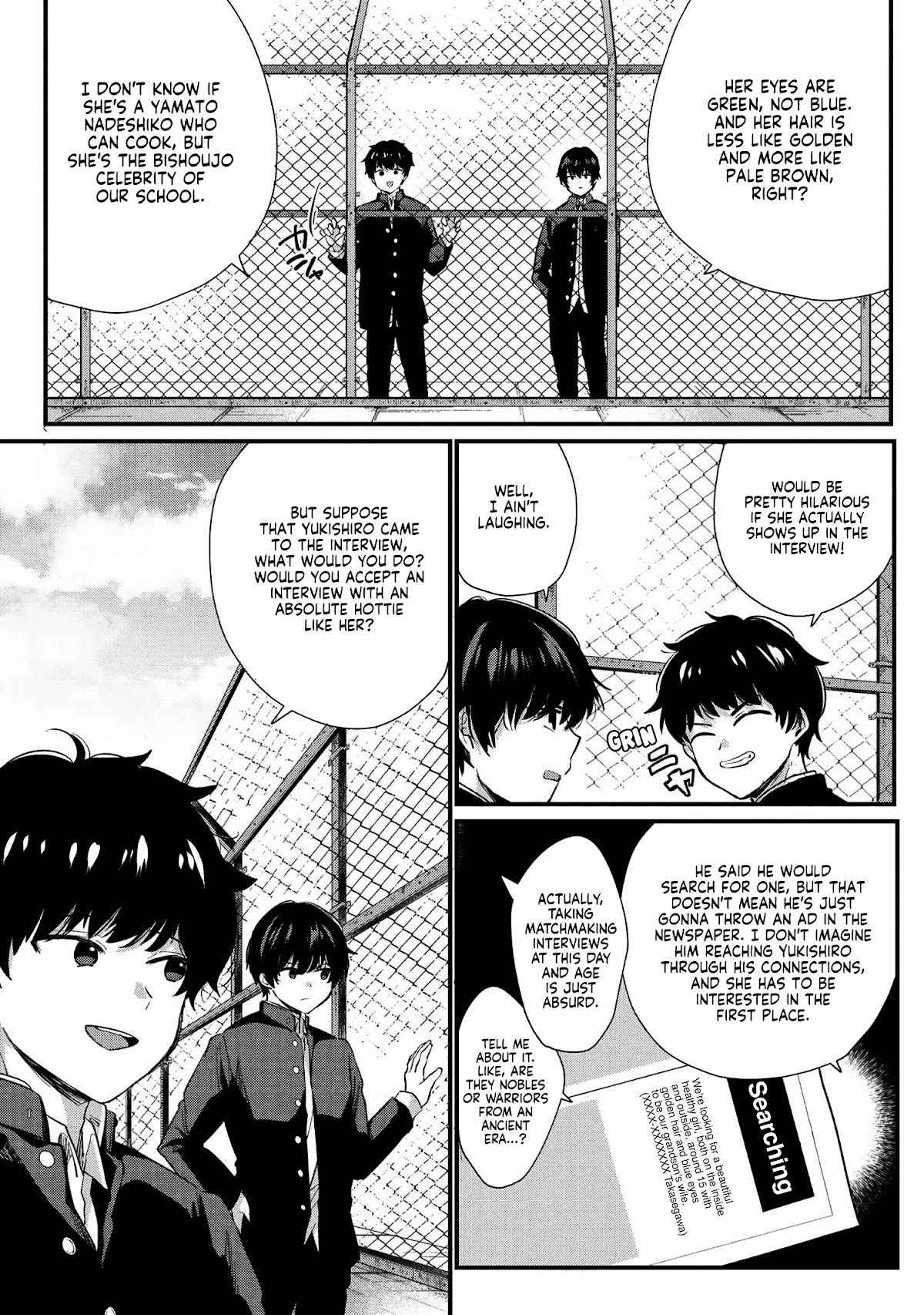 About that time I didn't want to have a matchmaking interview, so I set some impossible conditions and then my classmate showed up Chapter 1 page 10 - Chapter 1