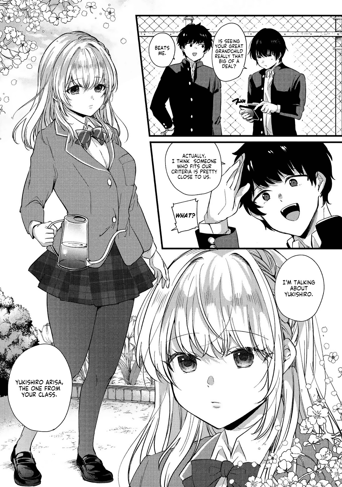 About that time I didn't want to have a matchmaking interview, so I set some impossible conditions and then my classmate showed up Chapter 1 page 9 - Chapter 1