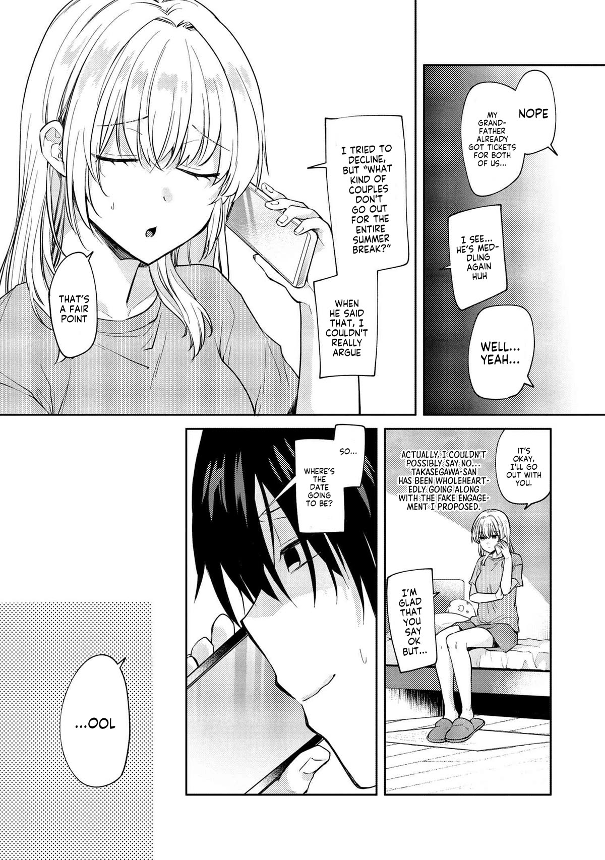 About that time I didn't want to have a matchmaking interview, so I set some impossible conditions and then my classmate showed up Chapter 10.1 page 14 - Chapter 10.1: Pool date with my 'fiancé' - Part 1