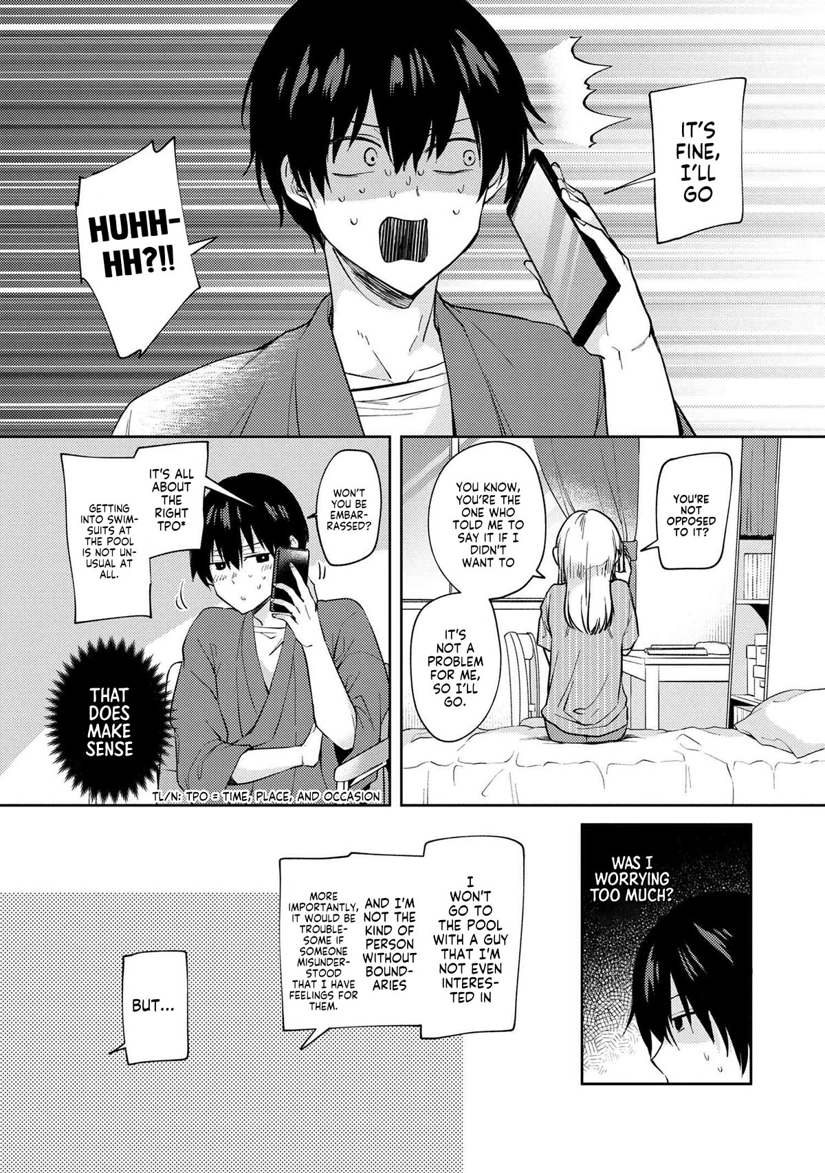 About that time I didn't want to have a matchmaking interview, so I set some impossible conditions and then my classmate showed up Chapter 10.1 page 18 - Chapter 10.1: Pool date with my 'fiancé' - Part 1
