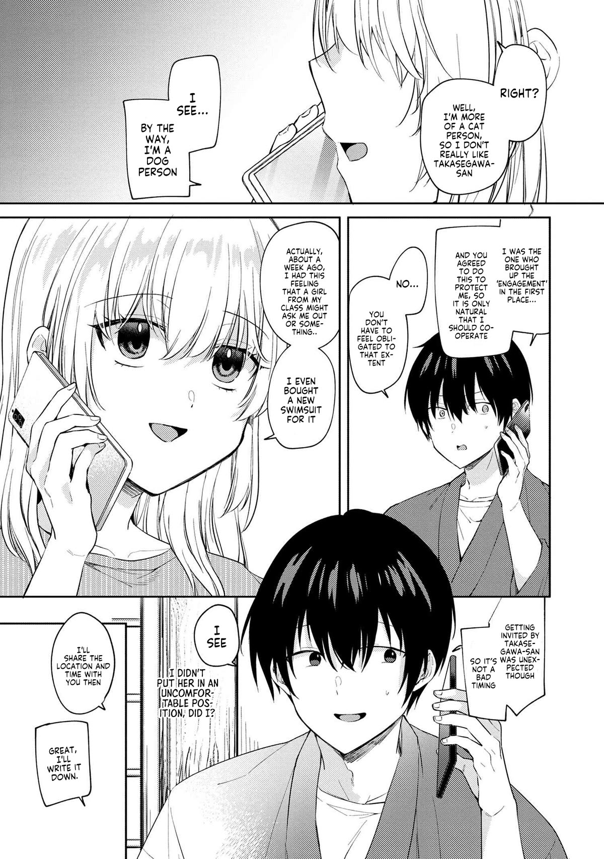 About that time I didn't want to have a matchmaking interview, so I set some impossible conditions and then my classmate showed up Chapter 10.1 page 20 - Chapter 10.1: Pool date with my 'fiancé' - Part 1