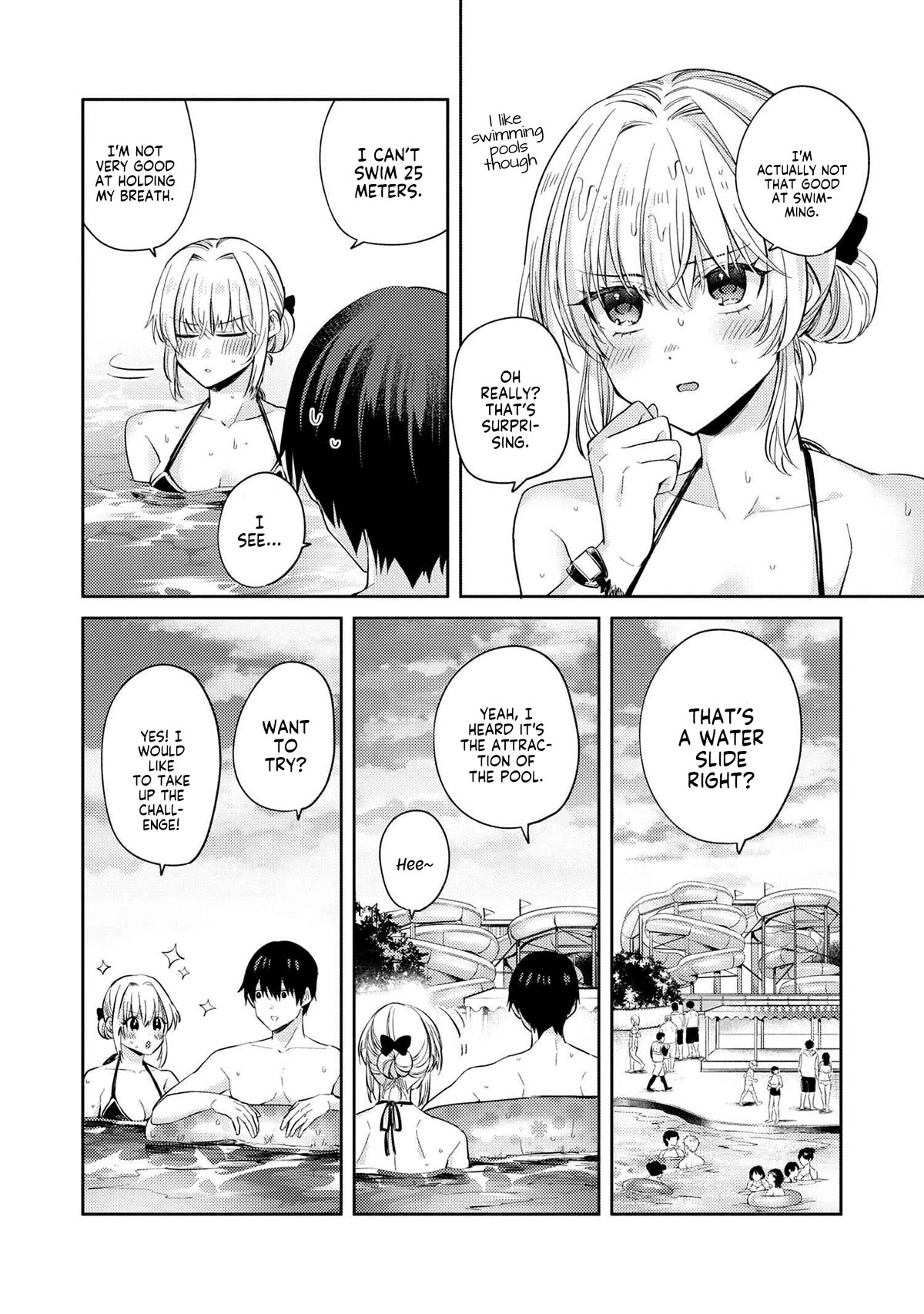 About that time I didn't want to have a matchmaking interview, so I set some impossible conditions and then my classmate showed up Chapter 10.2 page 14 - Chapter 10.2: Pool date with my 'fiancé' - Part 2