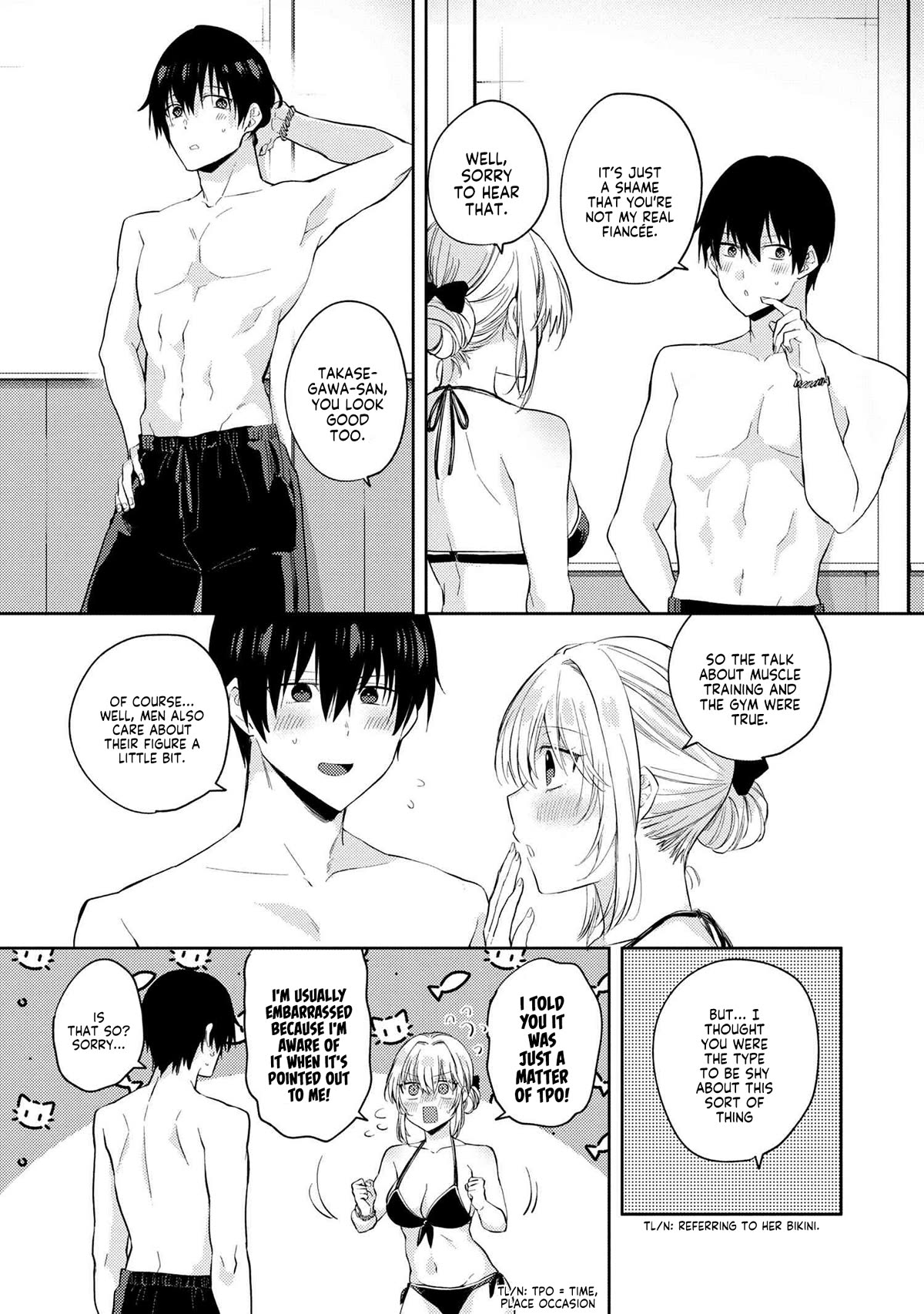About that time I didn't want to have a matchmaking interview, so I set some impossible conditions and then my classmate showed up Chapter 10.2 page 5 - Chapter 10.2: Pool date with my 'fiancé' - Part 2
