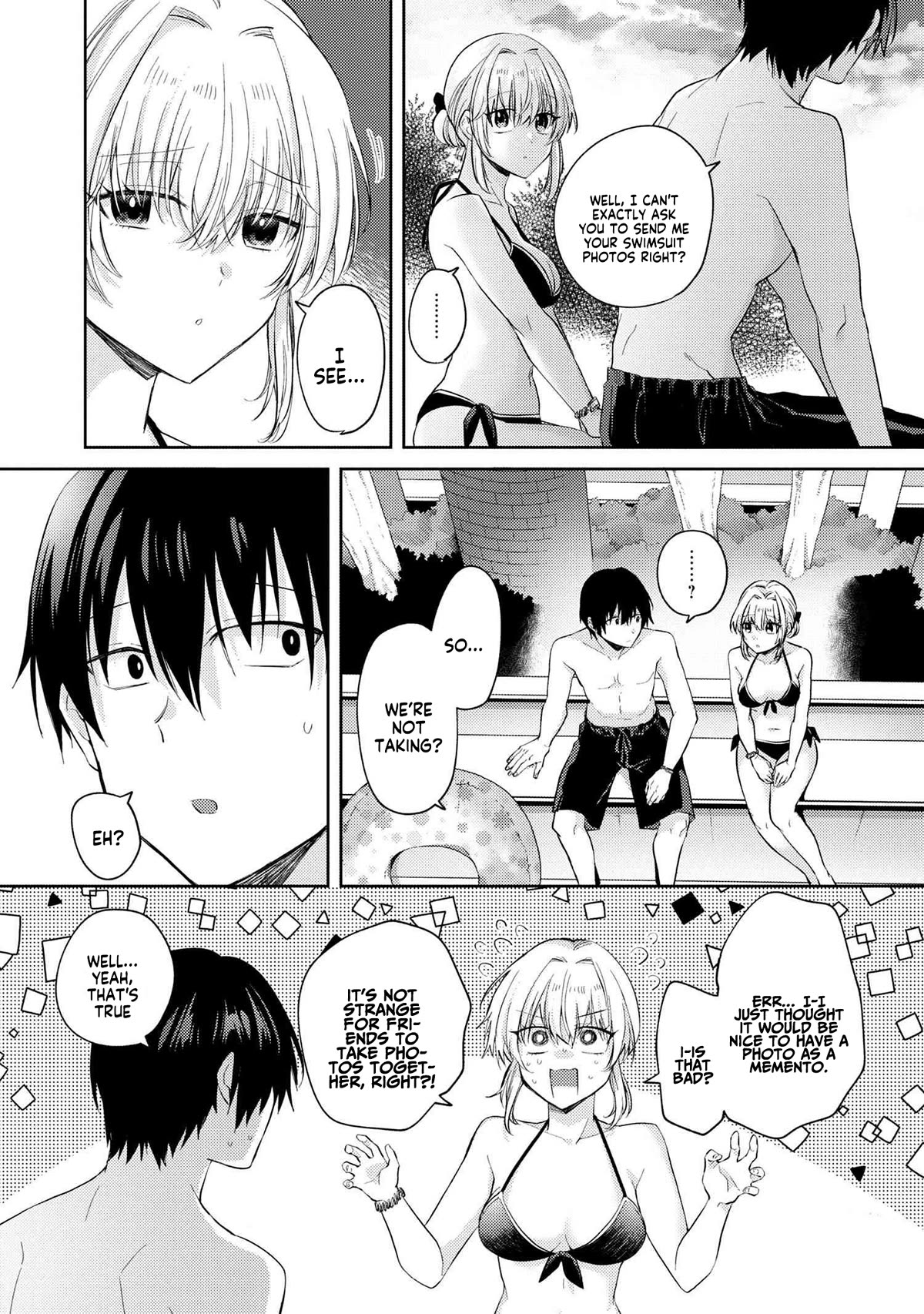 About that time I didn't want to have a matchmaking interview, so I set some impossible conditions and then my classmate showed up Chapter 10.3 page 8 - Chapter 10.3: Pool date with my 'fiancé' - Part 3