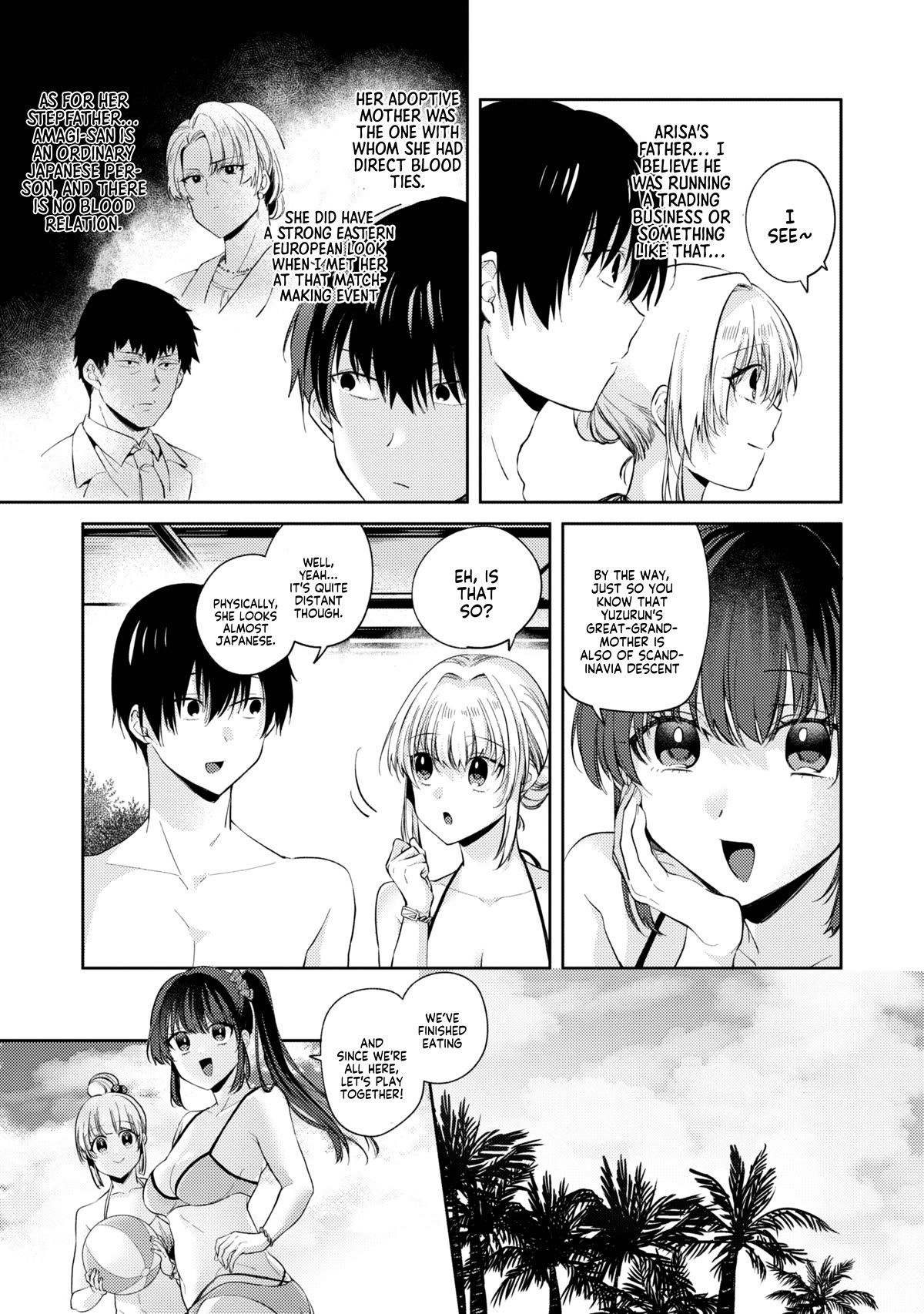 About that time I didn't want to have a matchmaking interview, so I set some impossible conditions and then my classmate showed up Chapter 10.4 page 10 - Chapter 10.4: Pool date with my 'fiancé' - Part 4