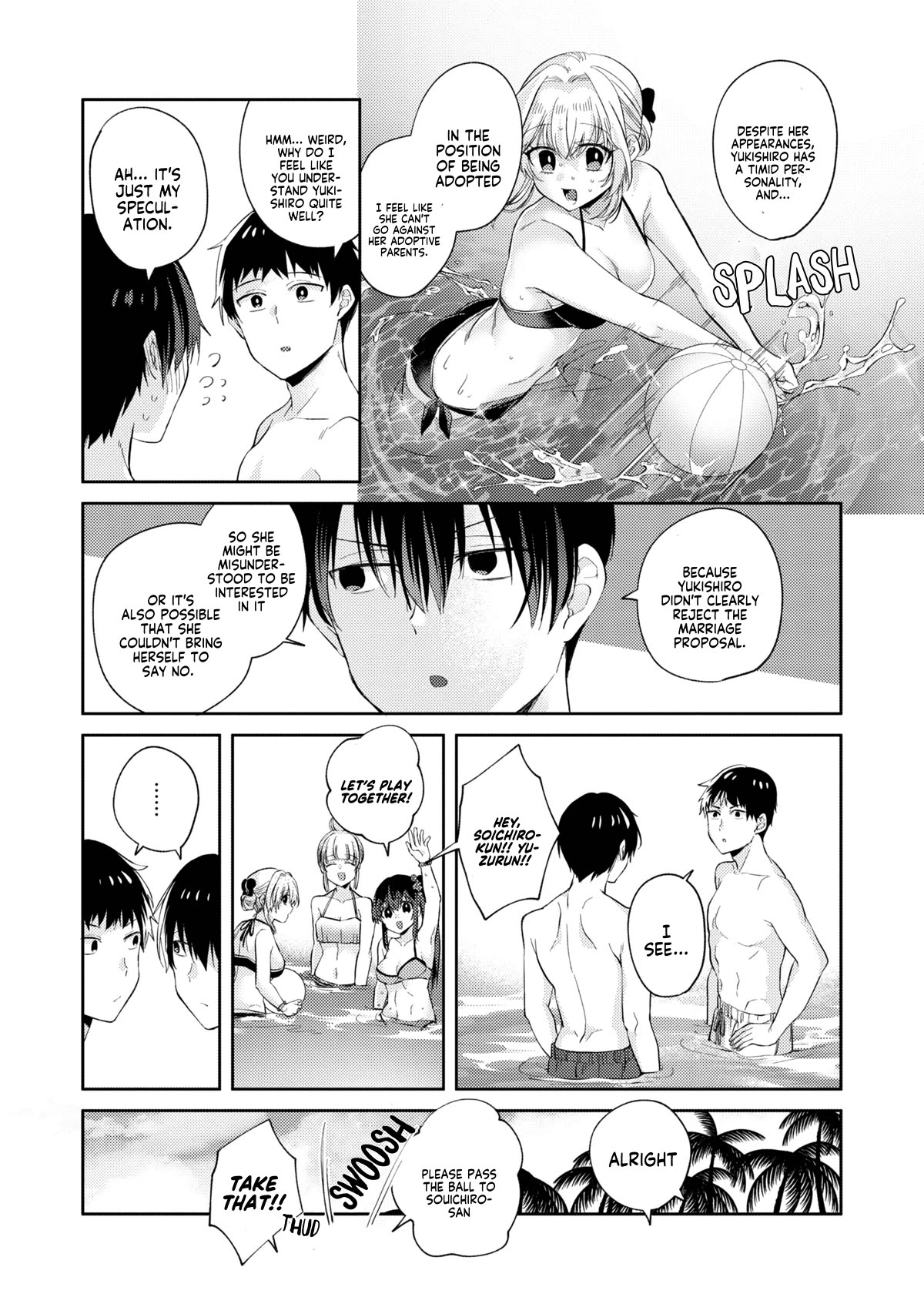 About that time I didn't want to have a matchmaking interview, so I set some impossible conditions and then my classmate showed up Chapter 10.4 page 17 - Chapter 10.4: Pool date with my 'fiancé' - Part 4