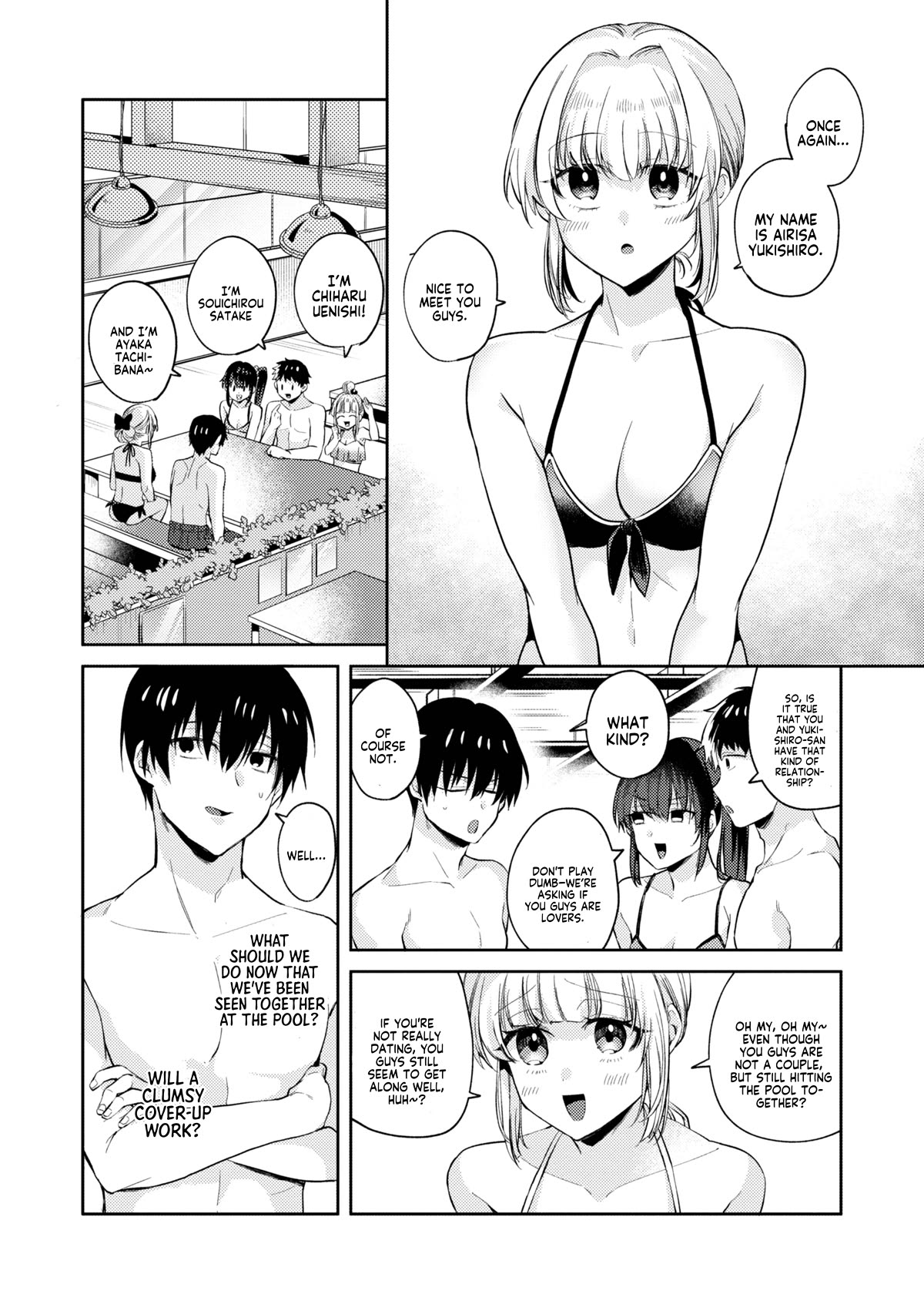 About that time I didn't want to have a matchmaking interview, so I set some impossible conditions and then my classmate showed up Chapter 10.4 page 3 - Chapter 10.4: Pool date with my 'fiancé' - Part 4