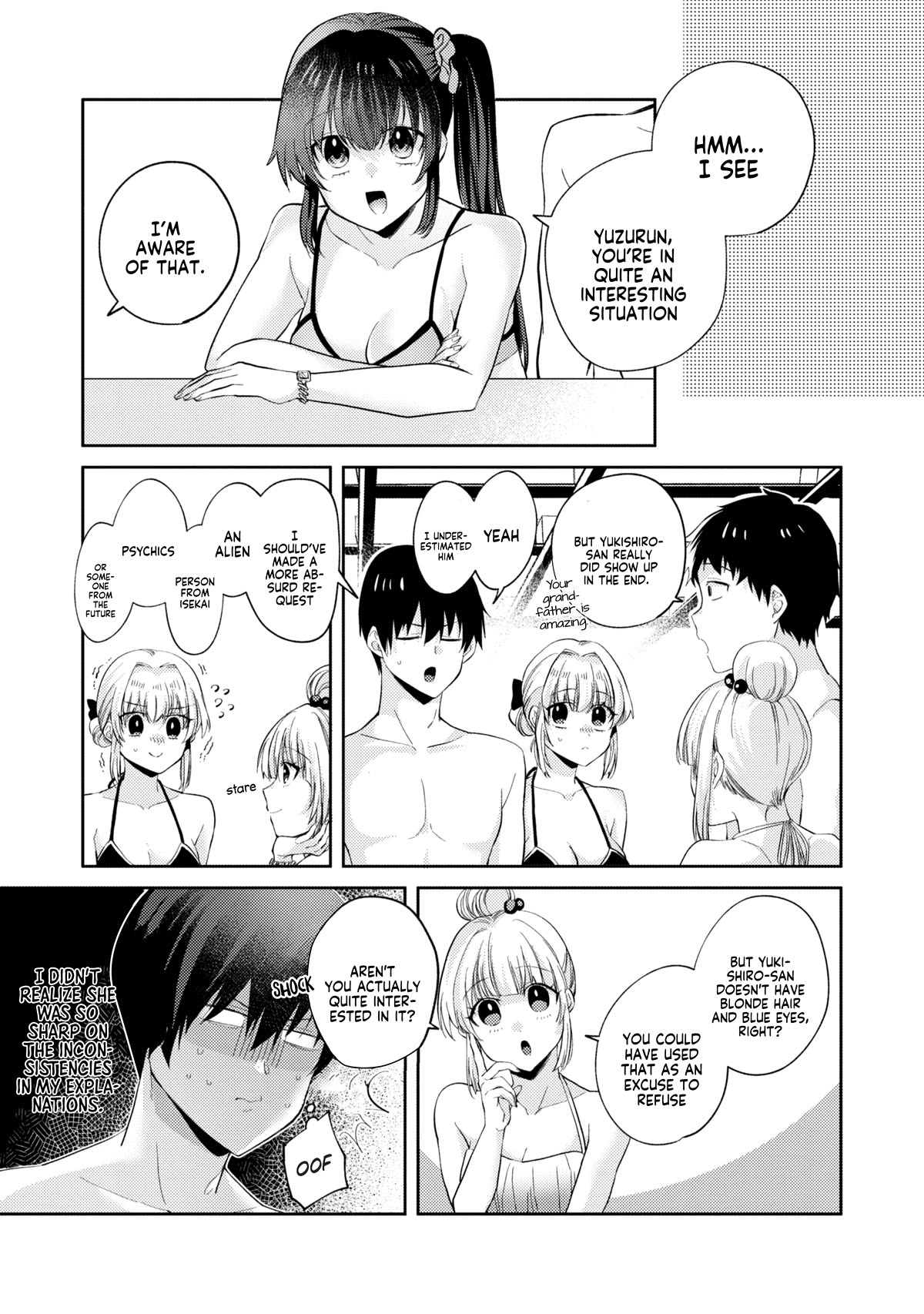 About that time I didn't want to have a matchmaking interview, so I set some impossible conditions and then my classmate showed up Chapter 10.4 page 5 - Chapter 10.4: Pool date with my 'fiancé' - Part 4