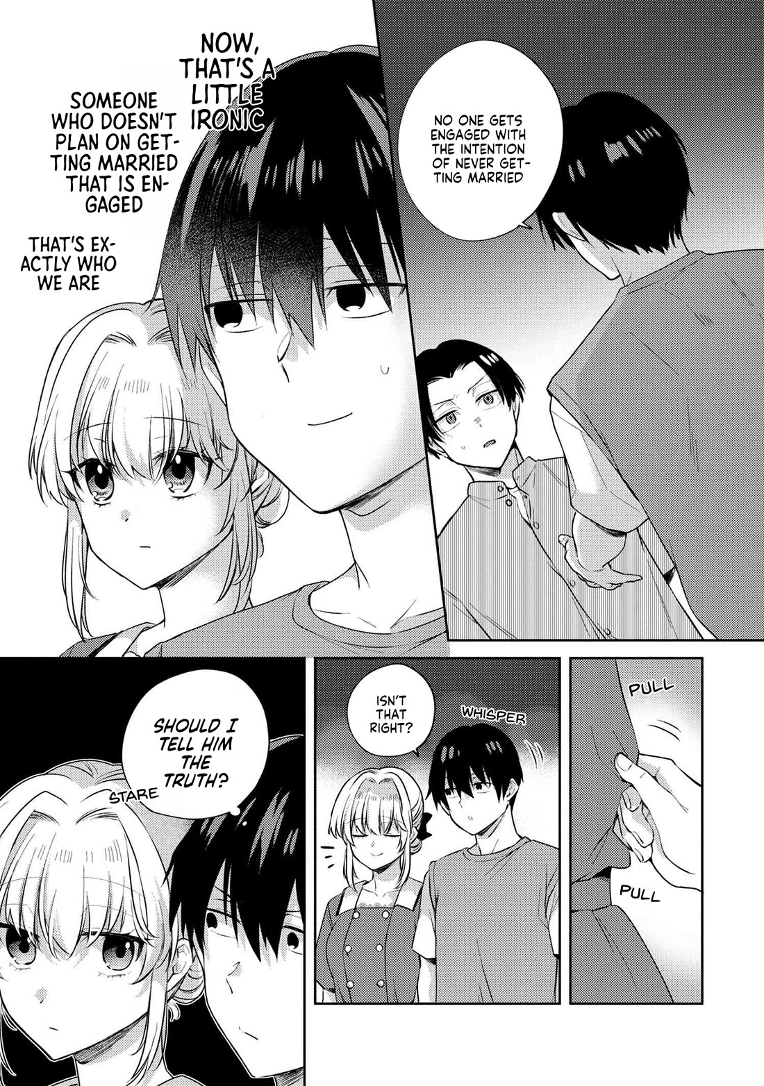 About that time I didn't want to have a matchmaking interview, so I set some impossible conditions and then my classmate showed up Chapter 10.6 page 6 - Chapter 10.6: Pool date with my 'fiancé' - Part 6