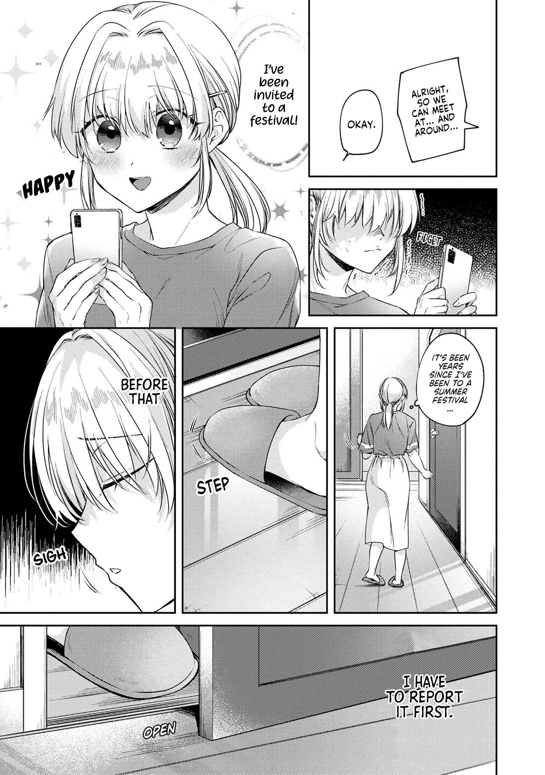 About that time I didn't want to have a matchmaking interview, so I set some impossible conditions and then my classmate showed up Chapter 11.1 page 4 - Chapter 11.1: Lies of “Fiancée” and Summer Festival - Part 1