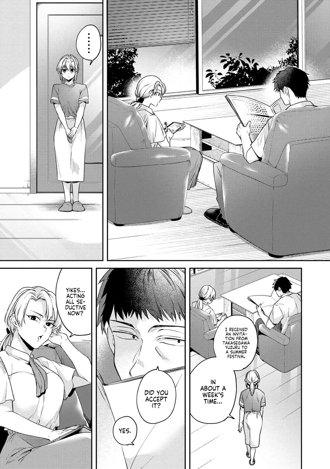 About that time I didn't want to have a matchmaking interview, so I set some impossible conditions and then my classmate showed up Chapter 11.1 page 5 - Chapter 11.1: Lies of “Fiancée” and Summer Festival - Part 1