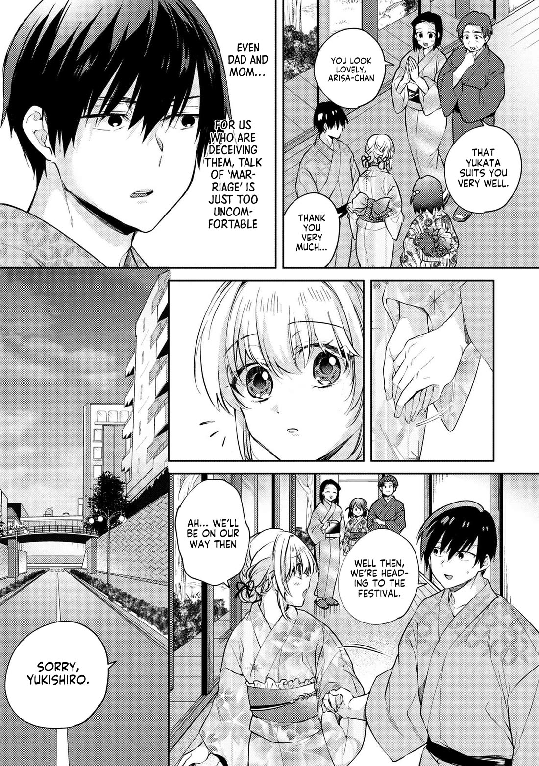 About that time I didn't want to have a matchmaking interview, so I set some impossible conditions and then my classmate showed up Chapter 11.2 page 10 - Chapter 11.2: Lies of “Fiancée” and Summer Festival - Part 2