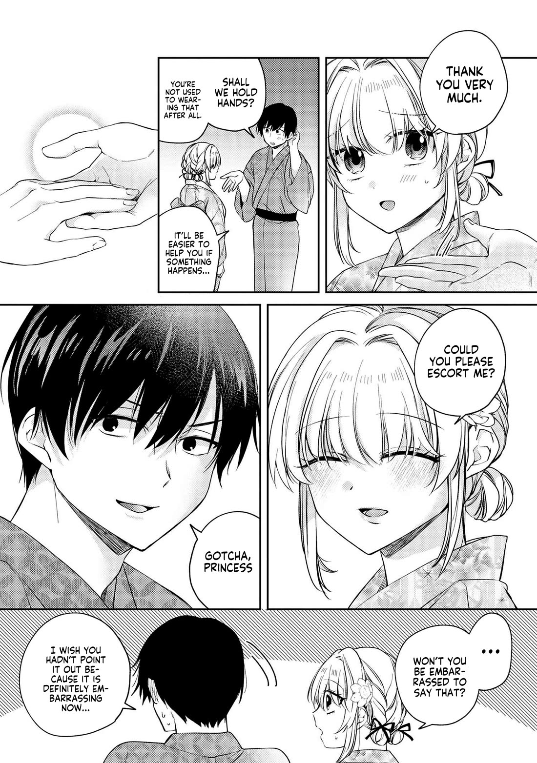 About that time I didn't want to have a matchmaking interview, so I set some impossible conditions and then my classmate showed up Chapter 12.1 page 4 - Chapter 12.1: Lies of “Fiancée” and Summer Festival - Part 2