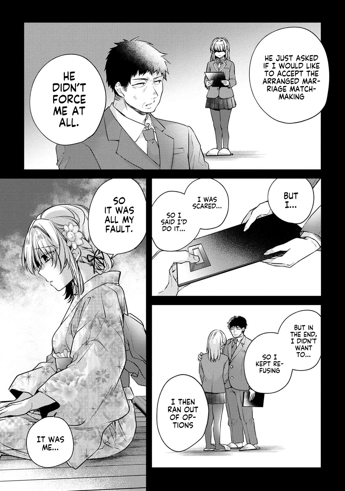 About that time I didn't want to have a matchmaking interview, so I set some impossible conditions and then my classmate showed up Chapter 12.2 page 10 - Chapter 12.2: Lies of “Fiancée” and Summer Festival - Part 2