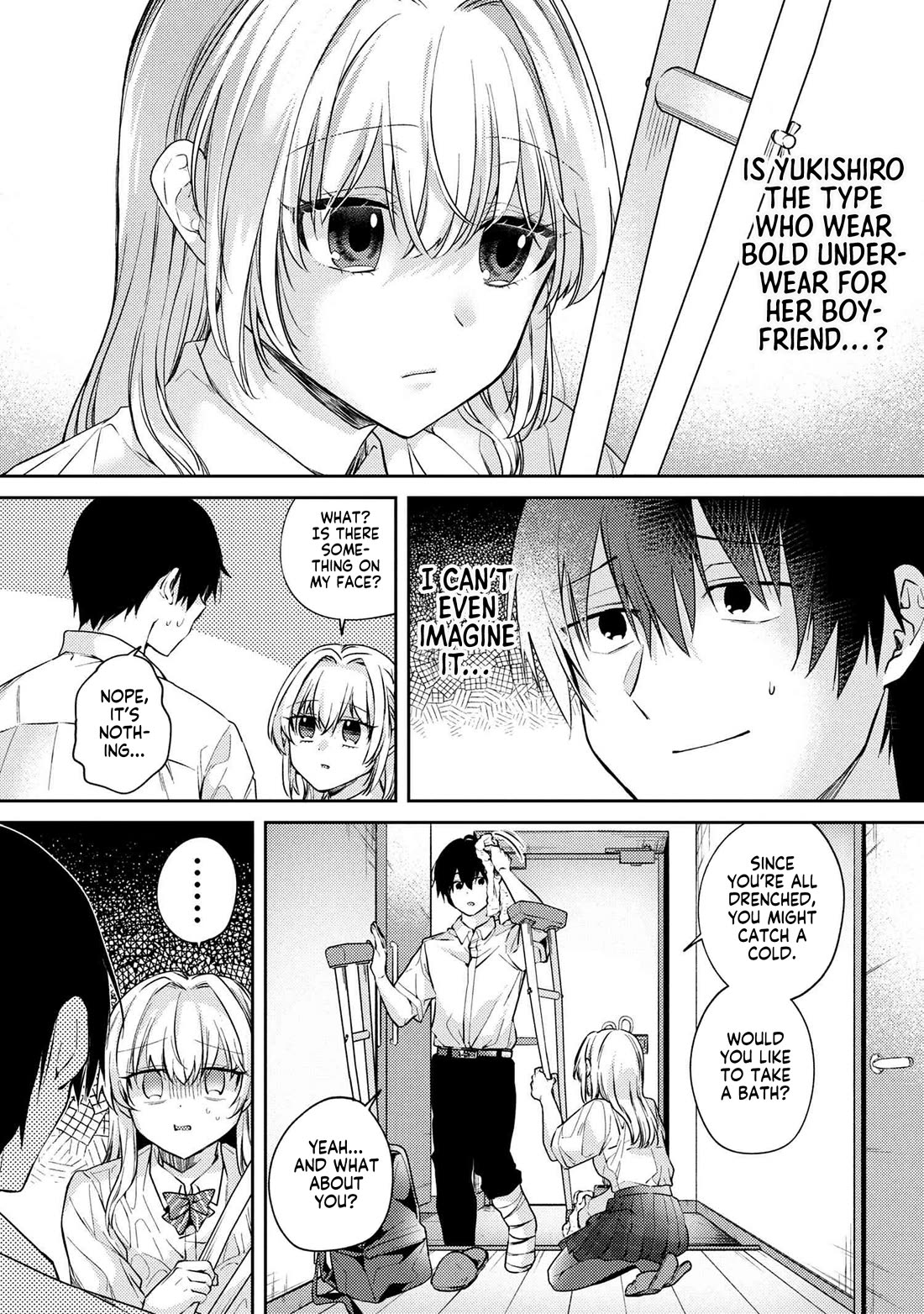About that time I didn't want to have a matchmaking interview, so I set some impossible conditions and then my classmate showed up Chapter 12.5 page 6 - Chapter 12.5: Accidents During Caregiving