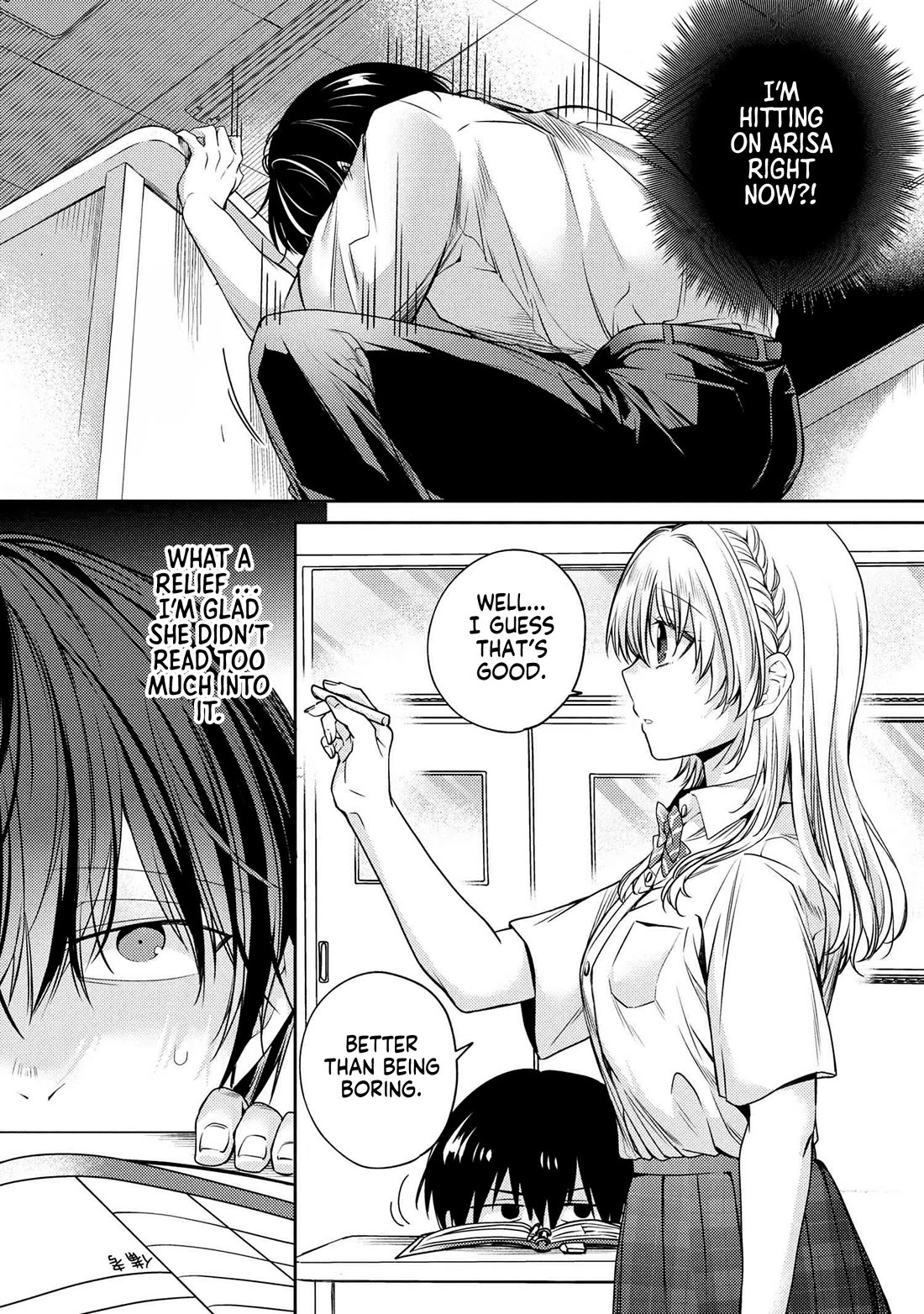 About that time I didn't want to have a matchmaking interview, so I set some impossible conditions and then my classmate showed up Chapter 12.6 page 9 - Chapter 12.6: Extra - Daily Classroom Duties
