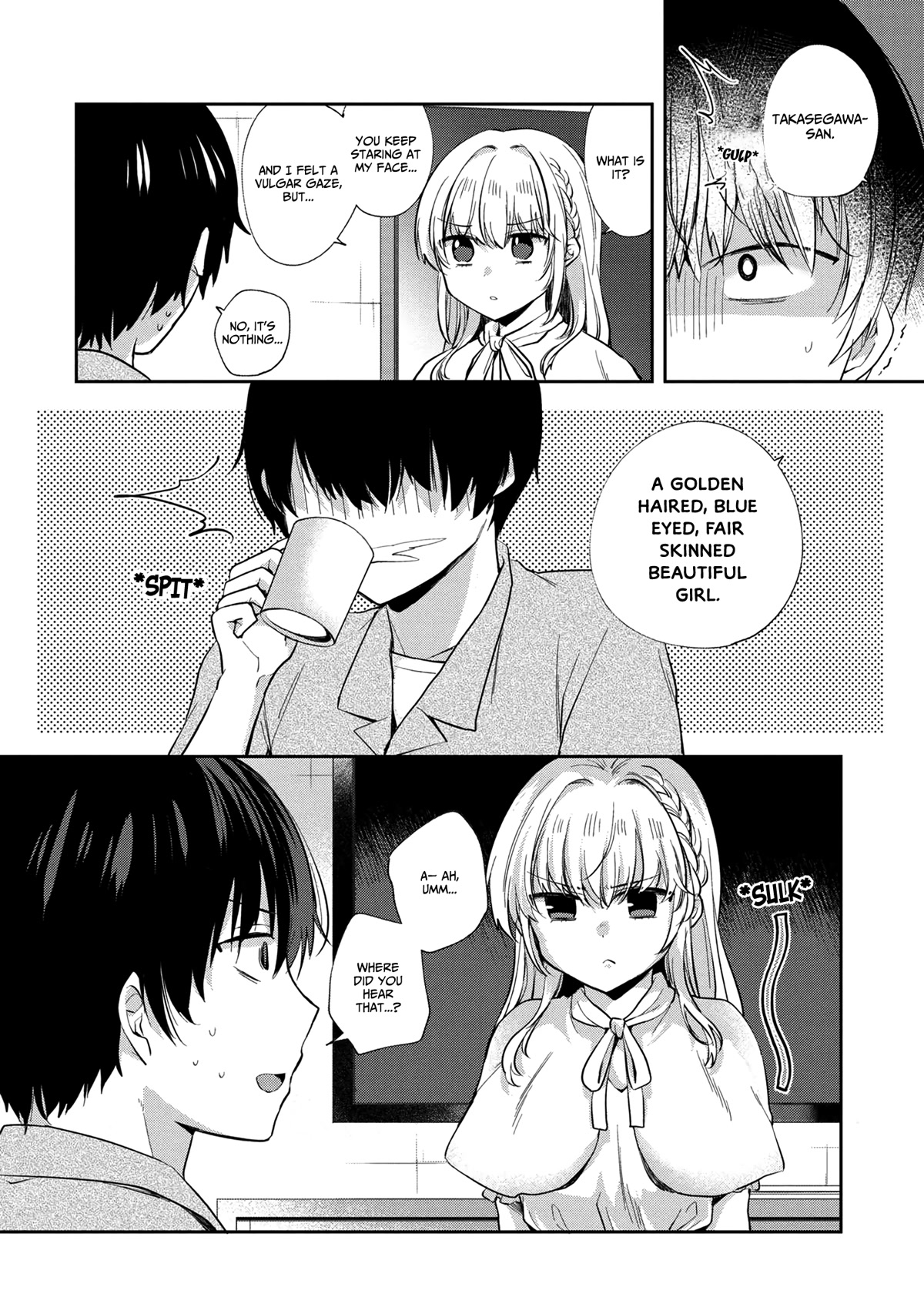 About that time I didn't want to have a matchmaking interview, so I set some impossible conditions and then my classmate showed up Chapter 6.1 page 10 - Chapter 6.1: "Takasegawa" Yuzuru and Yukishiro Alisa (1)