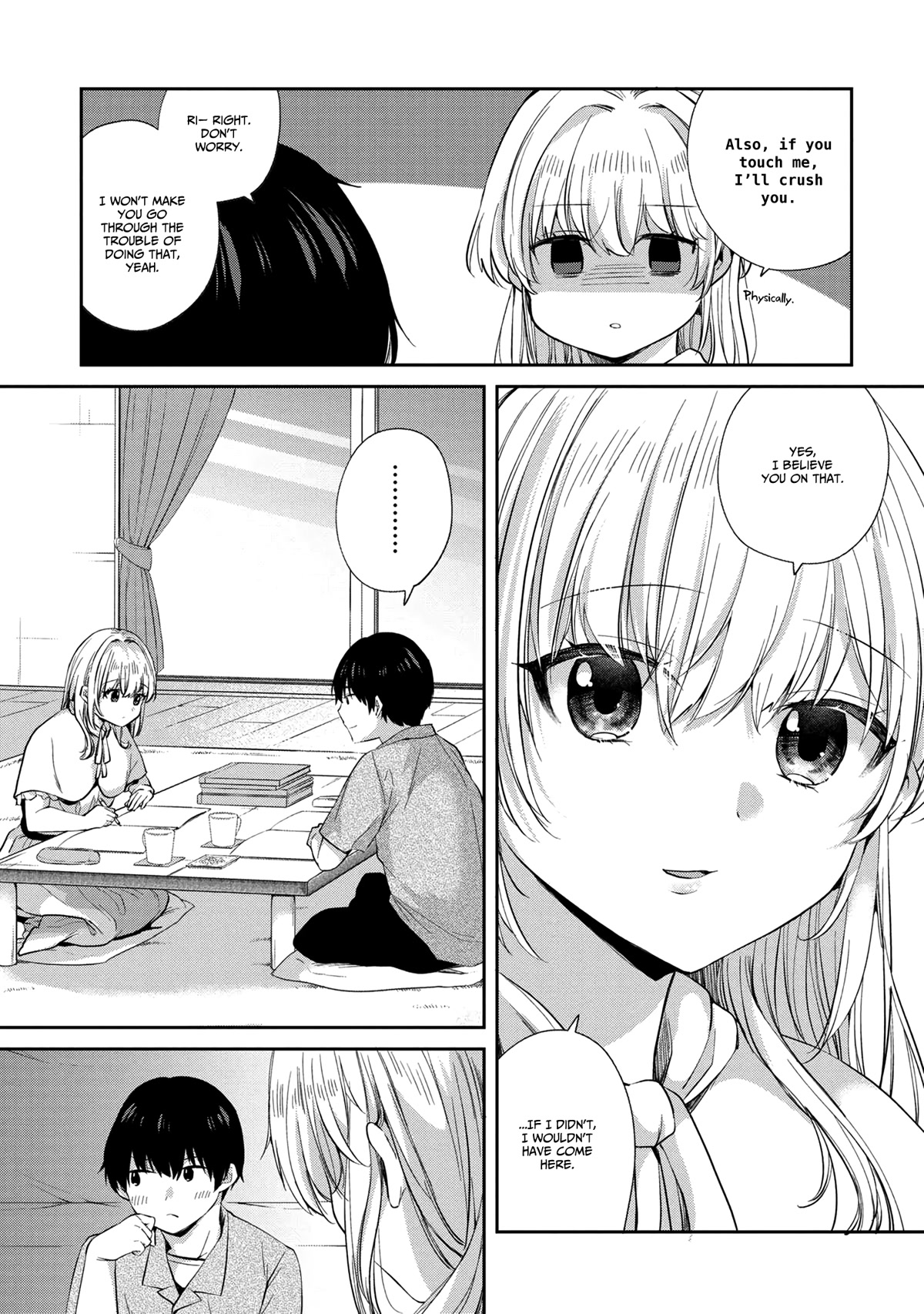 About that time I didn't want to have a matchmaking interview, so I set some impossible conditions and then my classmate showed up Chapter 6.1 page 13 - Chapter 6.1: "Takasegawa" Yuzuru and Yukishiro Alisa (1)