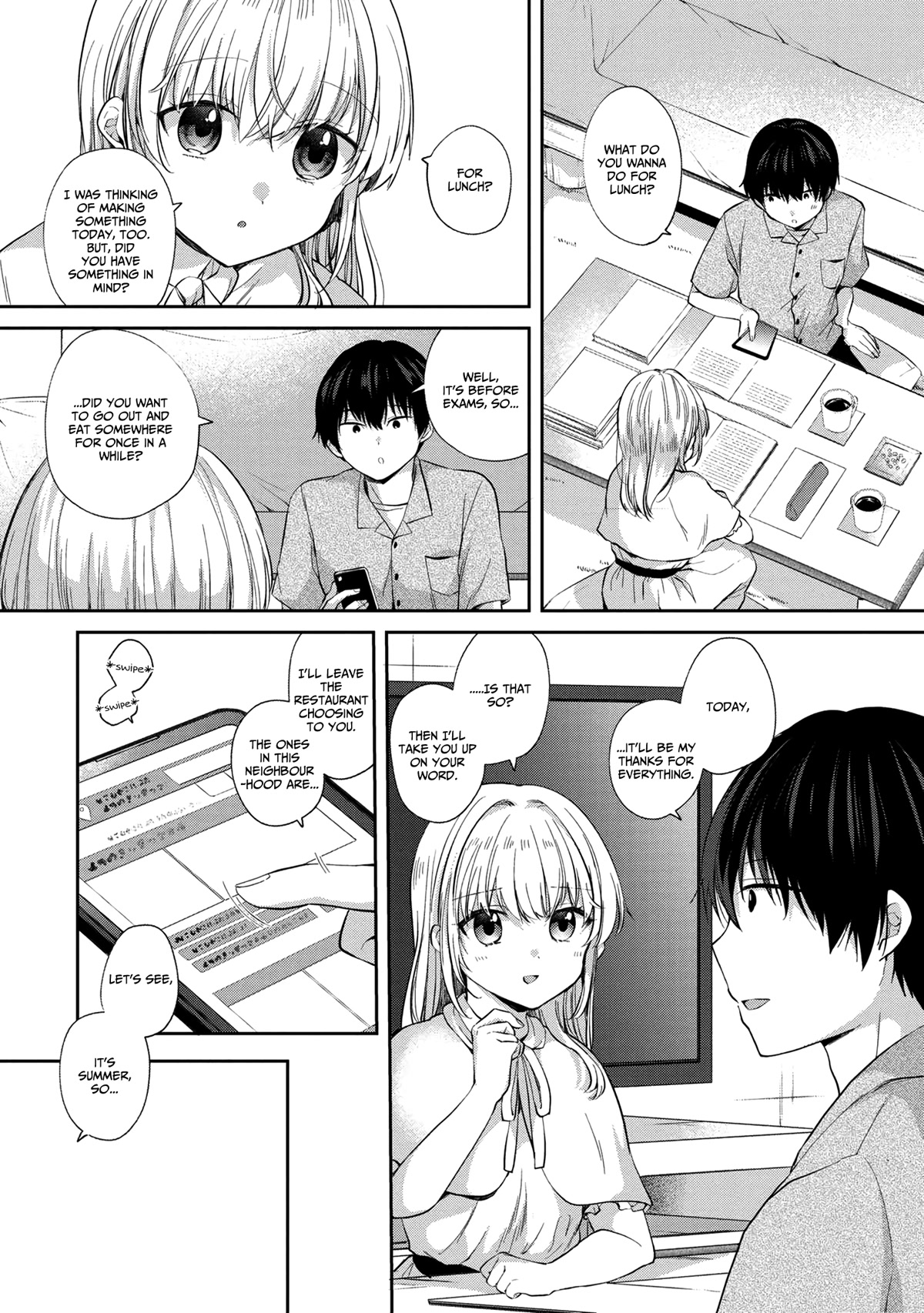 About that time I didn't want to have a matchmaking interview, so I set some impossible conditions and then my classmate showed up Chapter 6.1 page 14 - Chapter 6.1: "Takasegawa" Yuzuru and Yukishiro Alisa (1)