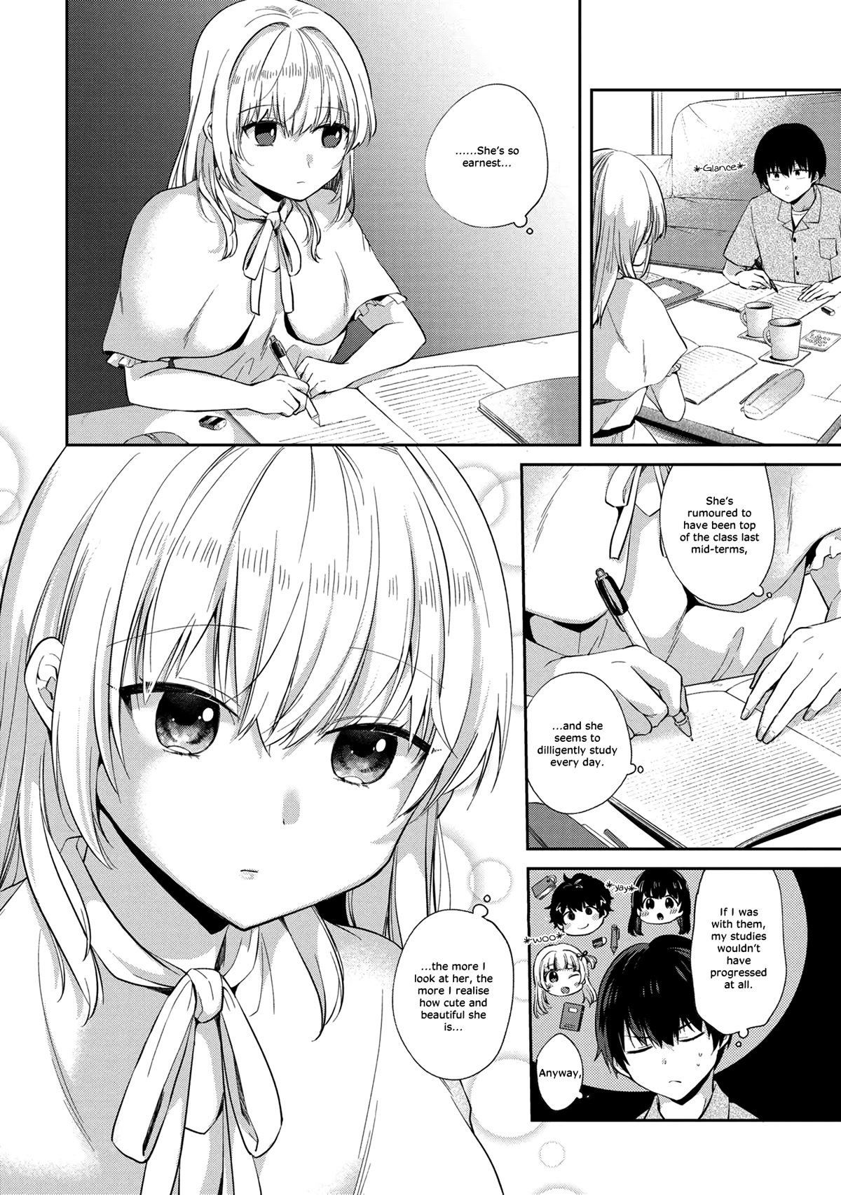 About that time I didn't want to have a matchmaking interview, so I set some impossible conditions and then my classmate showed up Chapter 6.1 page 8 - Chapter 6.1: "Takasegawa" Yuzuru and Yukishiro Alisa (1)