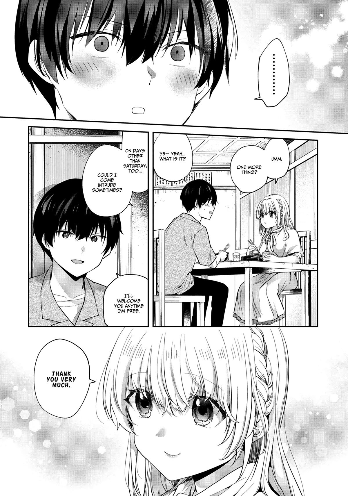 About that time I didn't want to have a matchmaking interview, so I set some impossible conditions and then my classmate showed up Chapter 6.2 page 10 - Chapter 6.2: "Takasegawa" Yuzuru and Yukishiro Alisa (1) - Part 2