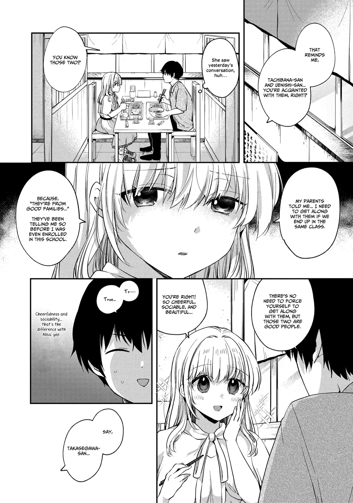 About that time I didn't want to have a matchmaking interview, so I set some impossible conditions and then my classmate showed up Chapter 6.2 page 6 - Chapter 6.2: "Takasegawa" Yuzuru and Yukishiro Alisa (1) - Part 2