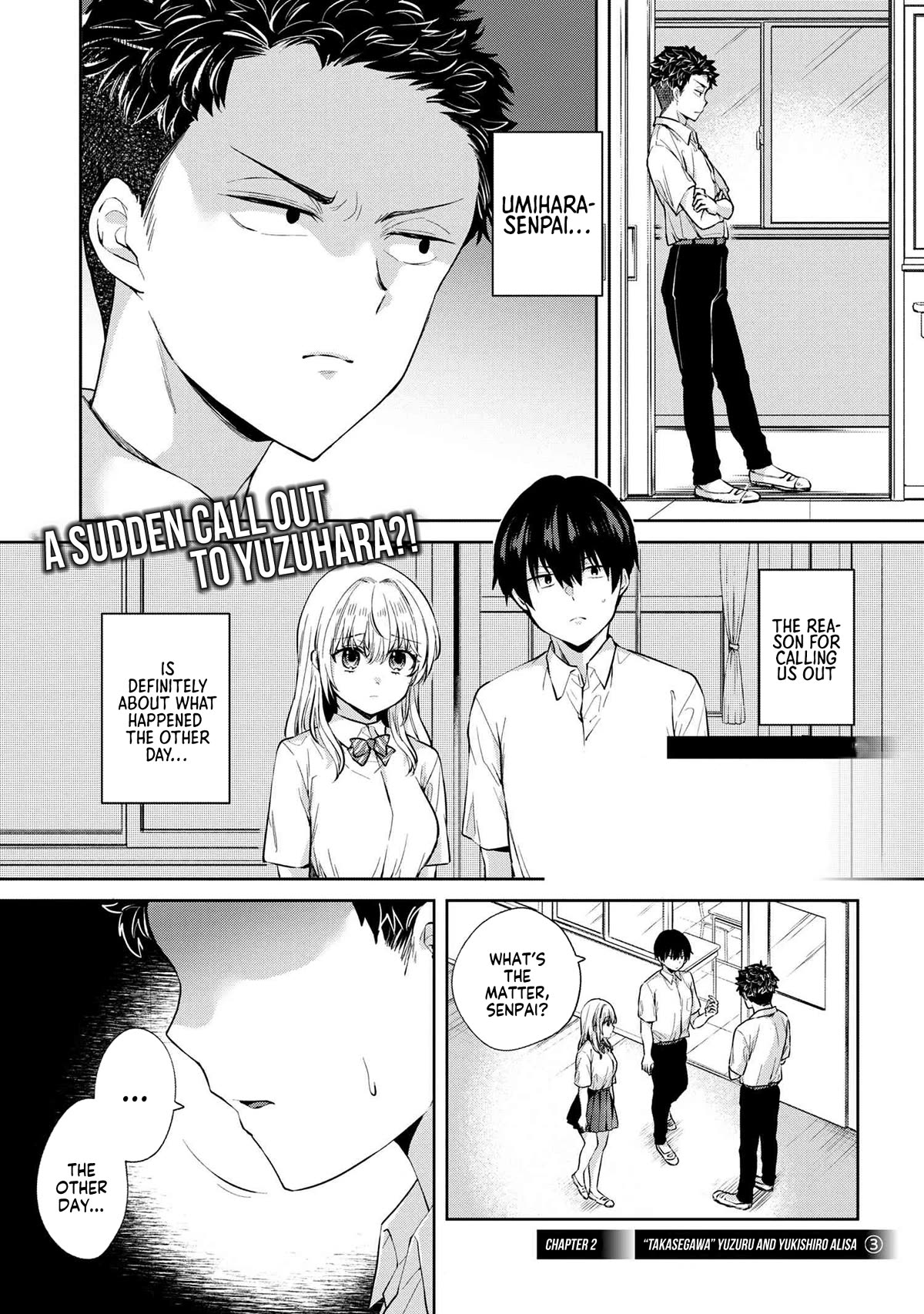 About that time I didn't want to have a matchmaking interview, so I set some impossible conditions and then my classmate showed up Chapter 8.1 page 2 - Chapter 8.1: "Takasegawa" Yuzuru and Yukishiro Alisa (3) - Part 1