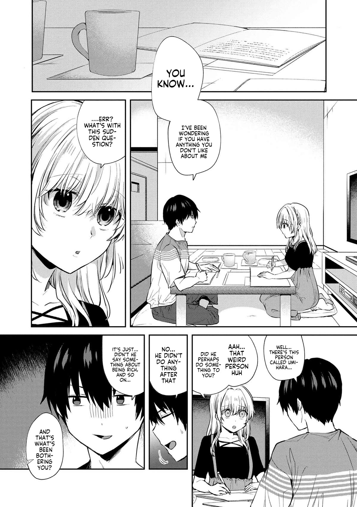 About that time I didn't want to have a matchmaking interview, so I set some impossible conditions and then my classmate showed up Chapter 8.1 page 8 - Chapter 8.1: "Takasegawa" Yuzuru and Yukishiro Alisa (3) - Part 1