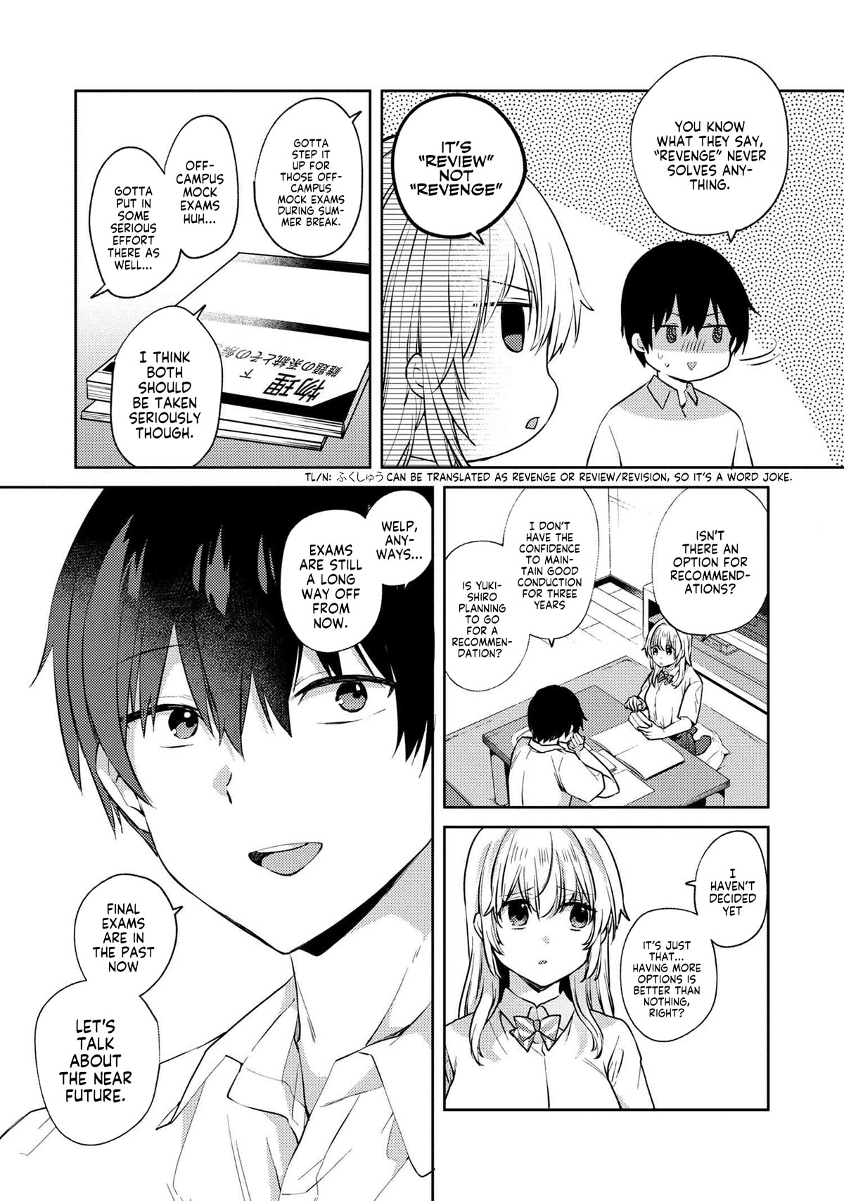 About that time I didn't want to have a matchmaking interview, so I set some impossible conditions and then my classmate showed up Chapter 8.2 page 15 - Chapter 8.2: "Takasegawa" Yuzuru and Yukishiro Arisa (3) - Part 2