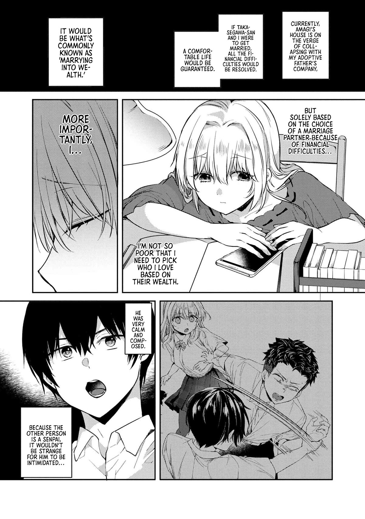About that time I didn't want to have a matchmaking interview, so I set some impossible conditions and then my classmate showed up Chapter 8.2 page 4 - Chapter 8.2: "Takasegawa" Yuzuru and Yukishiro Arisa (3) - Part 2