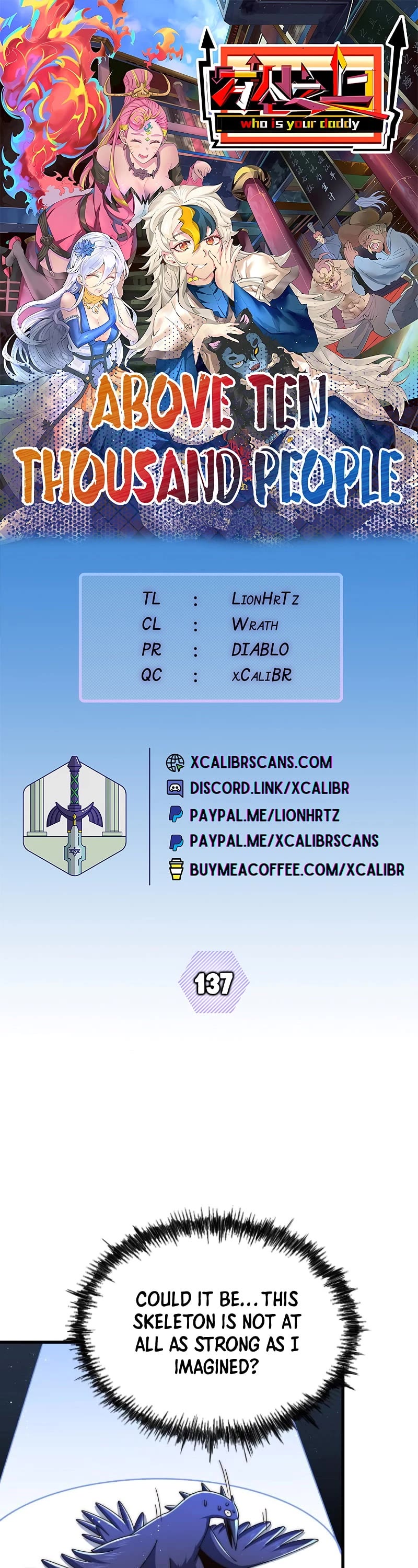 Above Ten Thousand People Chapter 137 page 1 - Chapter 137