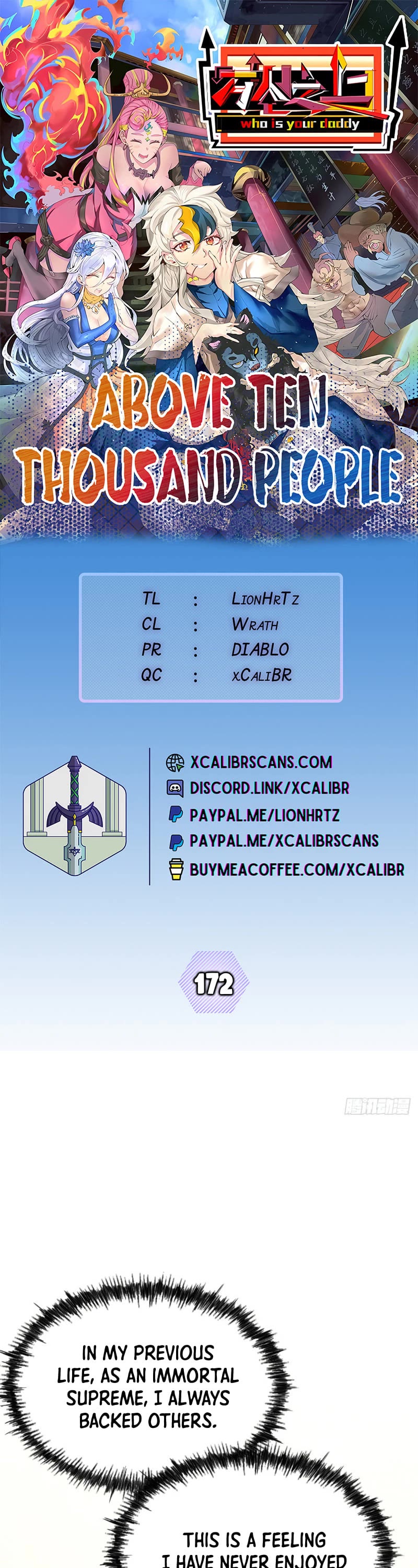 Above Ten Thousand People Chapter 172 page 1 - Chapter 172