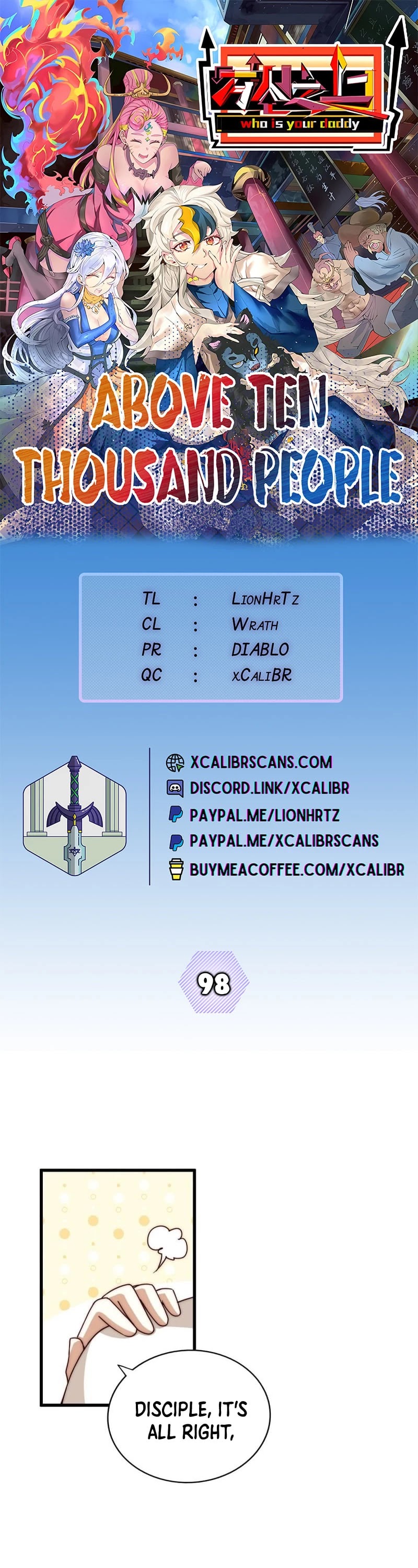 Above Ten Thousand People Chapter 98 page 1 - Chapter 98