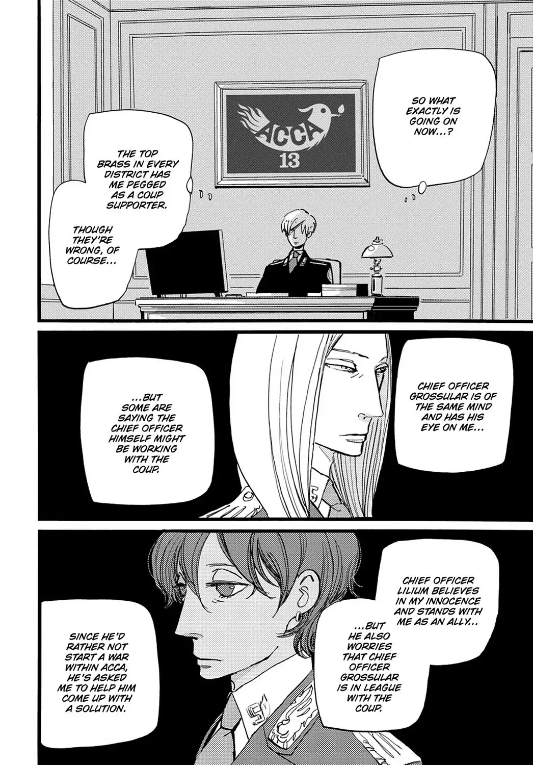 ACCA - 13-ku Kansatsuka Chapter 20 page 13 - Chapter 20: Considering the Coup d'Etat in Dowa