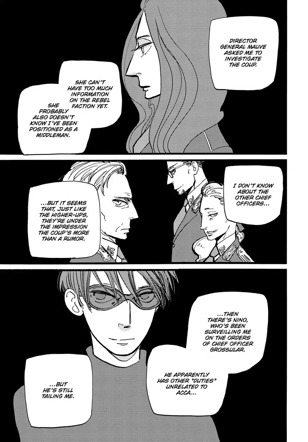 ACCA - 13-ku Kansatsuka Chapter 20 page 14 - Chapter 20: Considering the Coup d'Etat in Dowa
