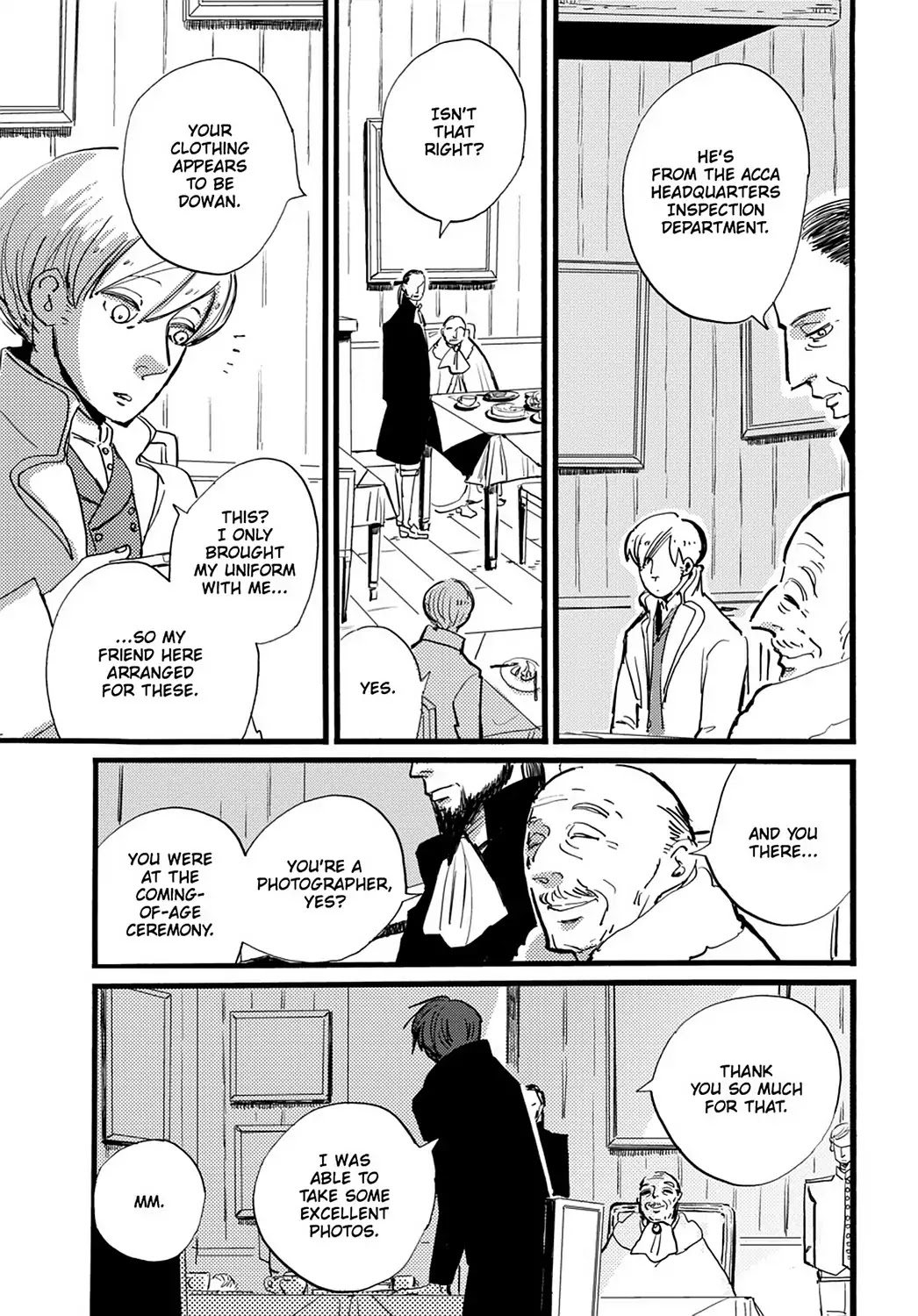 ACCA - 13-ku Kansatsuka Chapter 21 page 14 - Chapter 21: Snack Time with a Certain Someone in Dowa