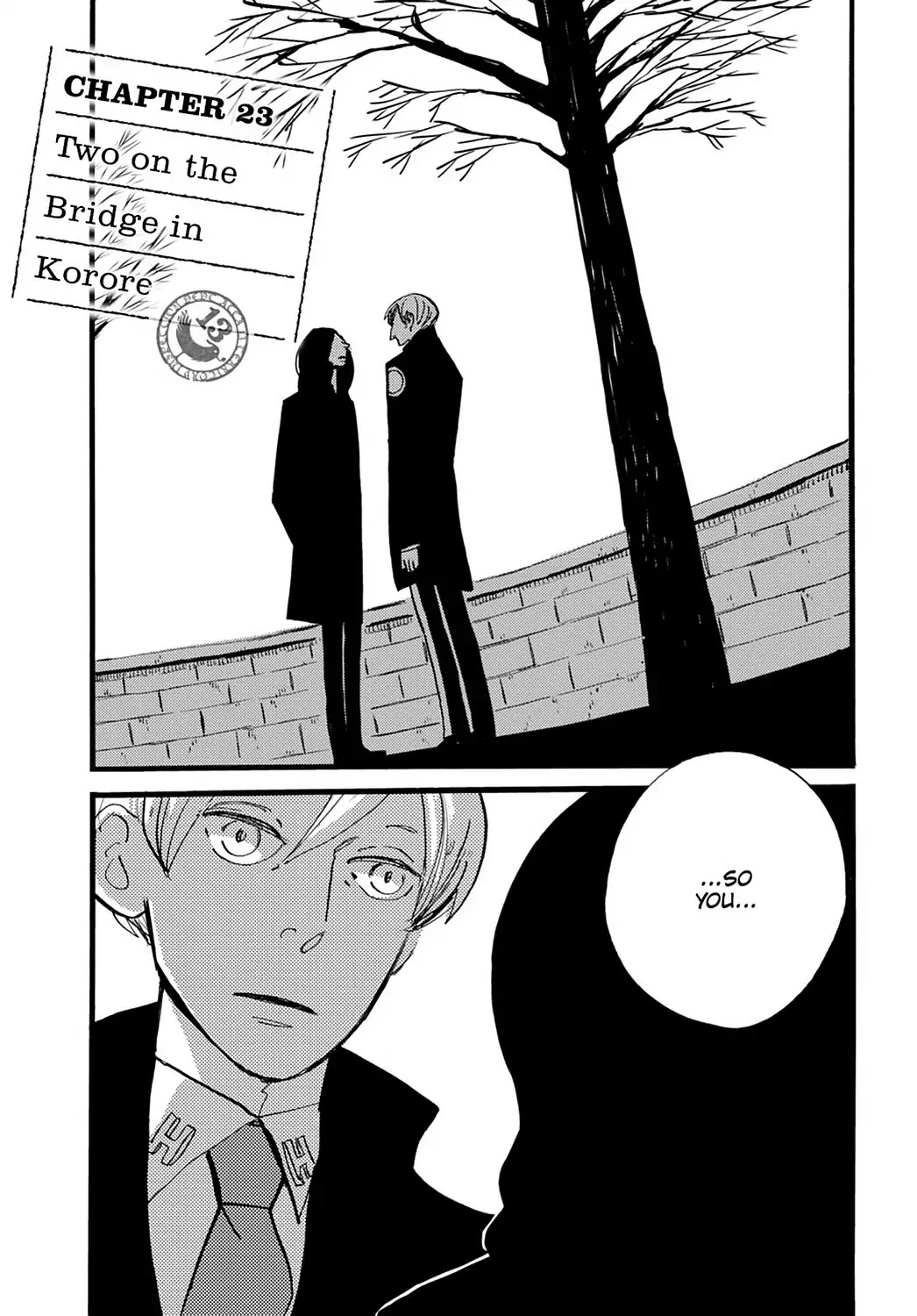 ACCA - 13-ku Kansatsuka Chapter 23 page 1 - Chapter 23: Two on the Bridge in Korore